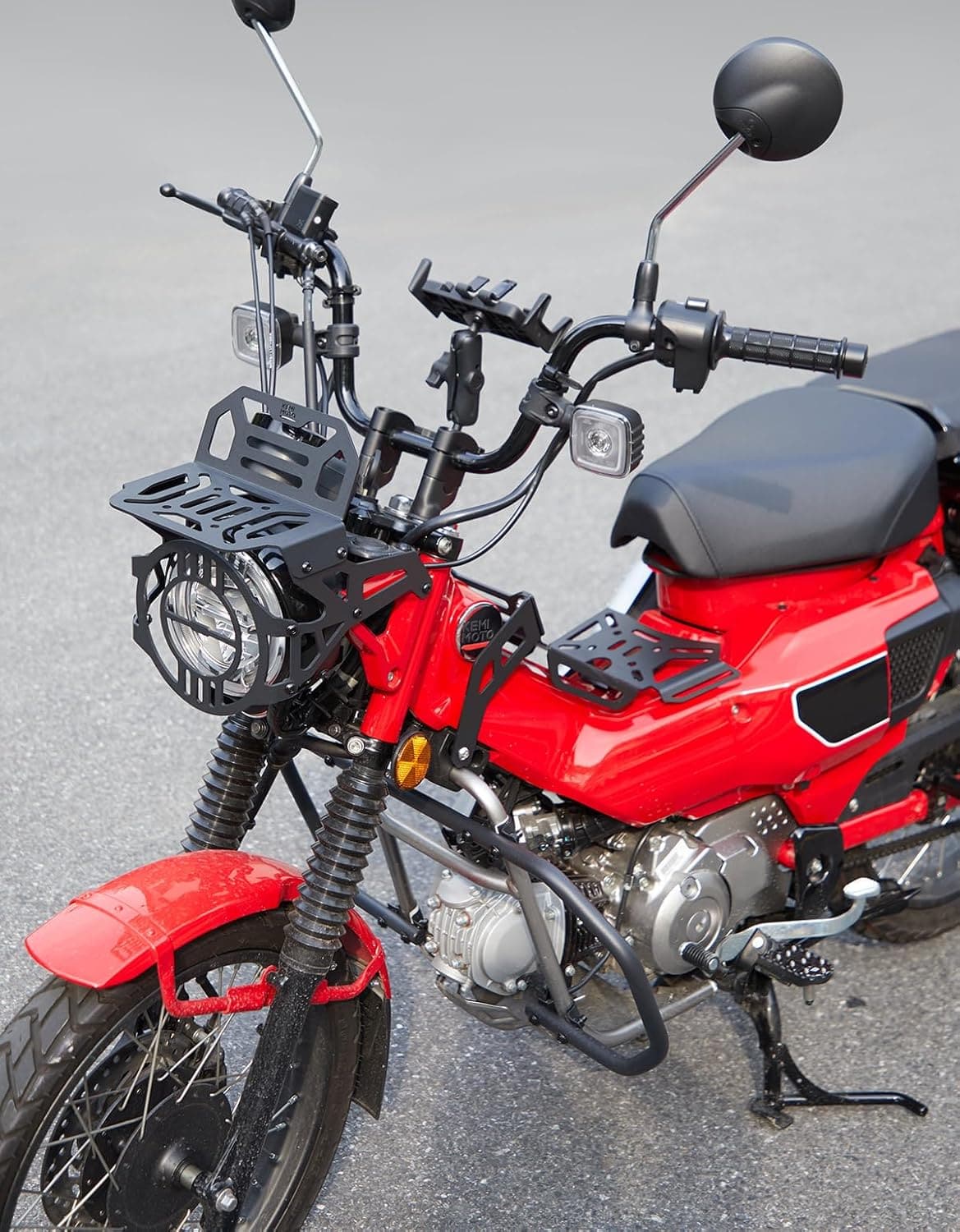 KEMIMOTO Portapacchi Anteriore CT125 Protezione Faro Alluminio