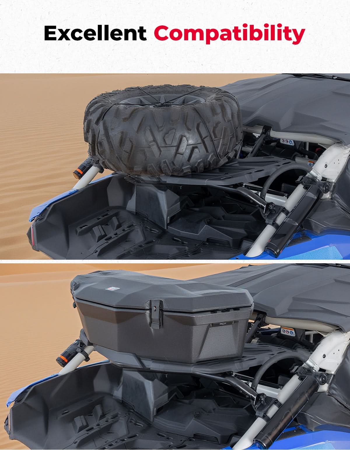 KEMIMOTO Maverick X3 portapacchi posteriore basculante 88 lbs