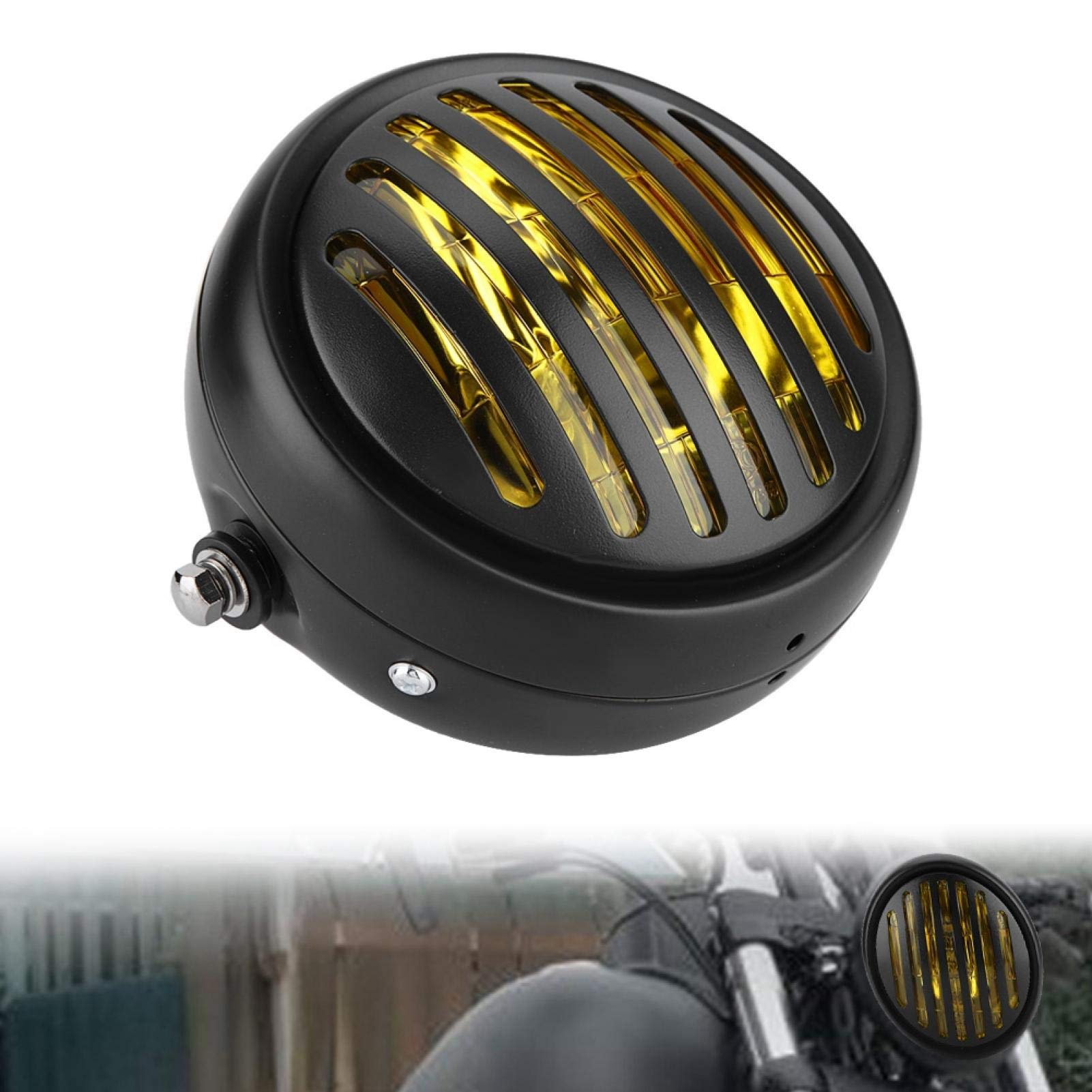 Kuuleyn Faro Anteriore Moto 5,75 Pollici Lente Gialla