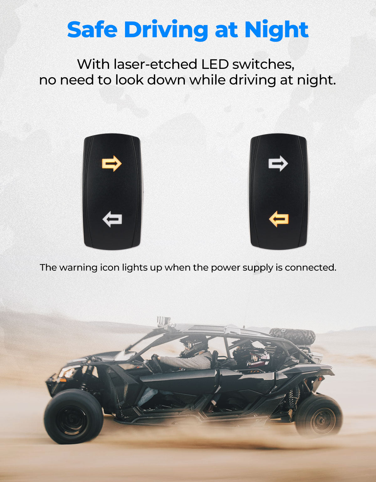 KEMIMOTO Kit Frecce UTV Plug & Play LED Ambra Universale