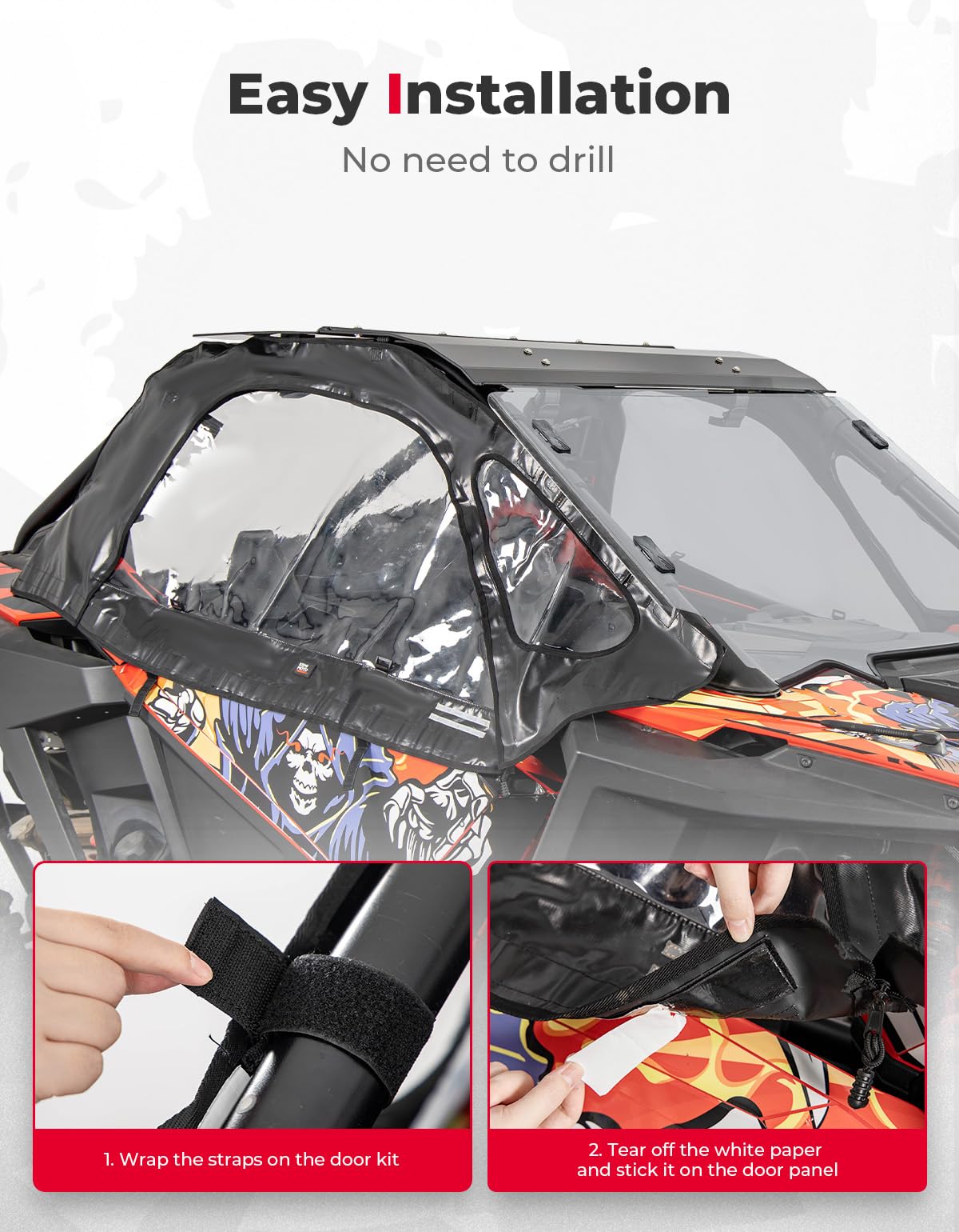 KEMIMOTO RZR PRO XP porte superiori morbide 2 posti antipioggia