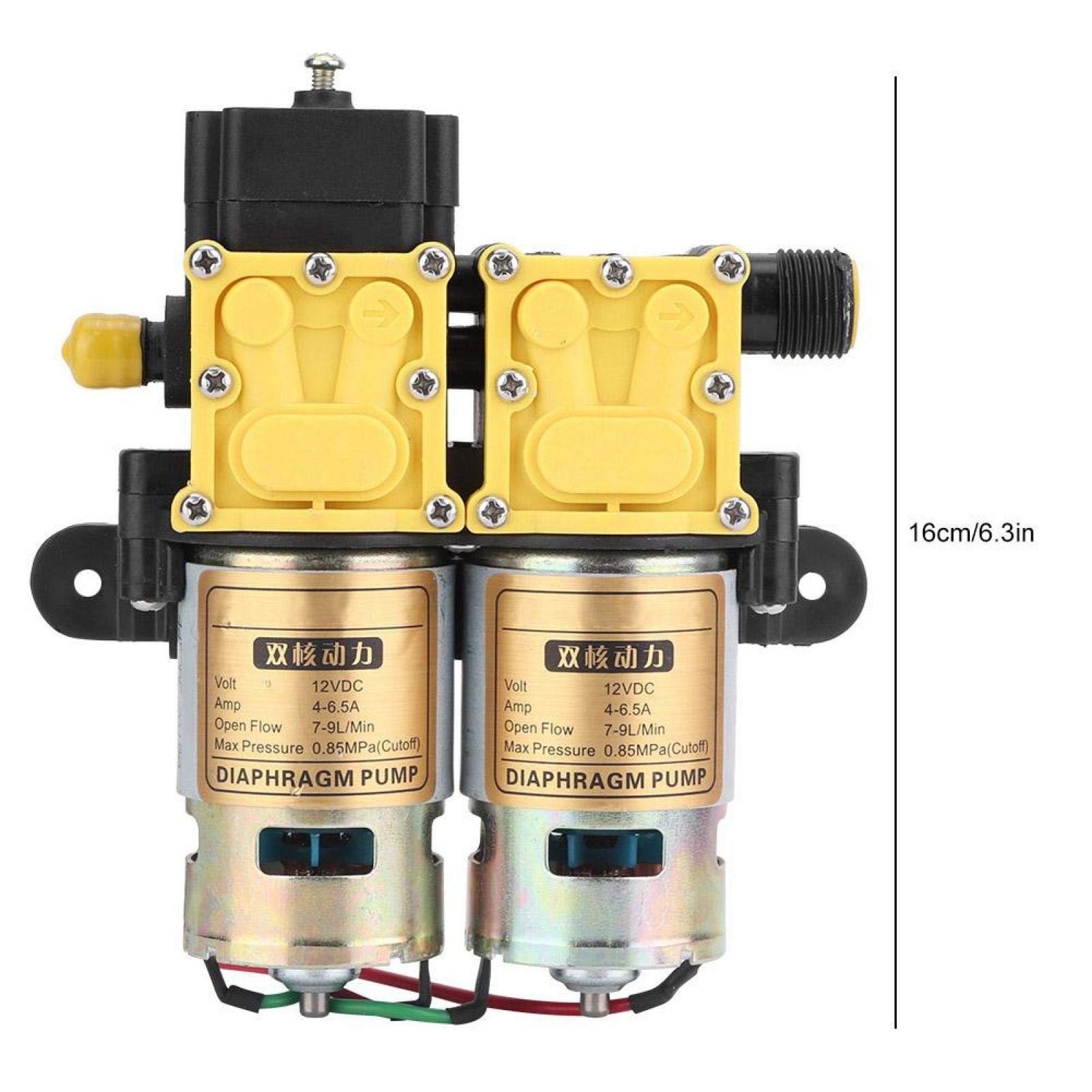 Kuuleyn Pompa Acqua 12V Membrana Alta Pressione 7-9 l/min