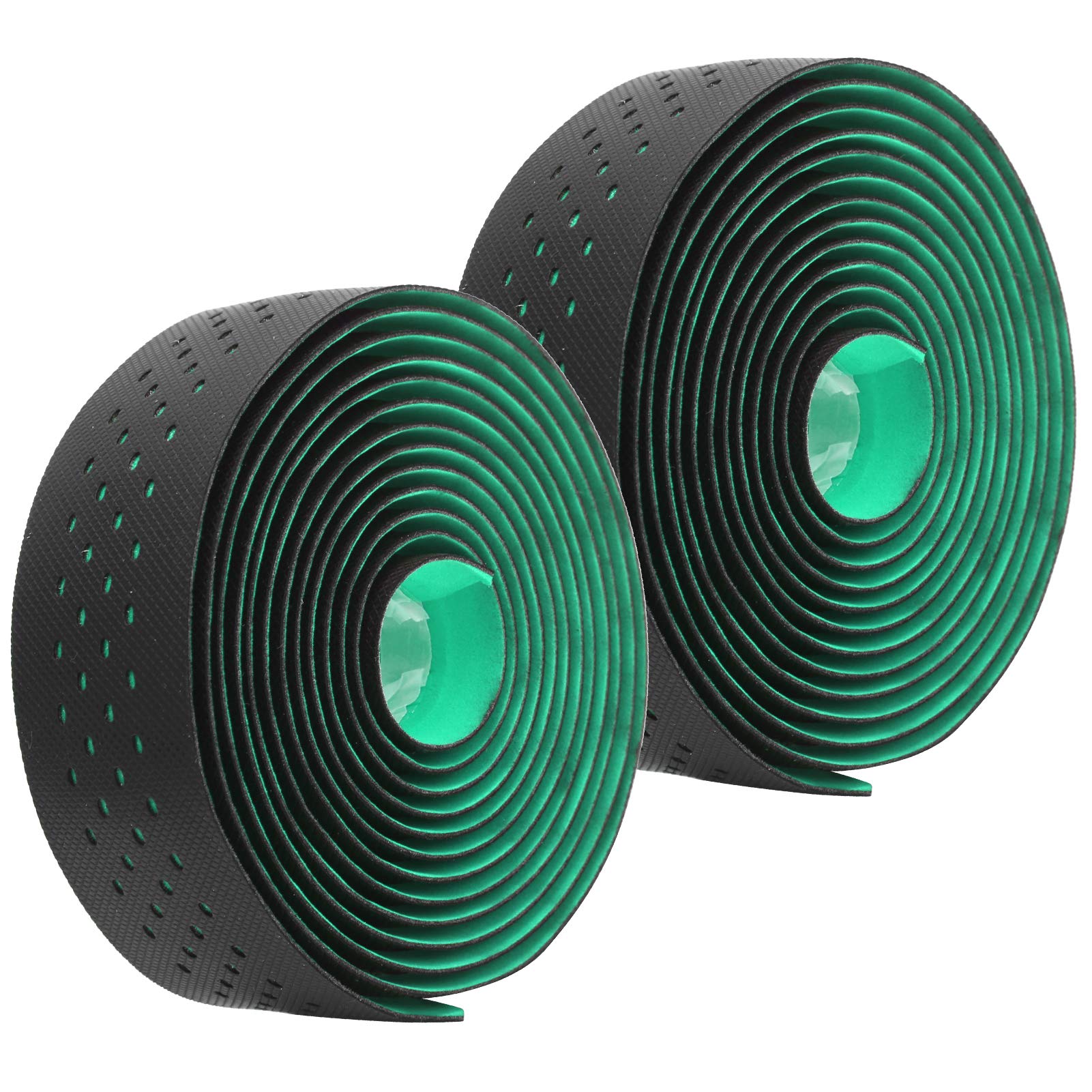 Kuuleyn Nastro Manubrio Bici 1 Paio Nero Verde Antiscivolo
