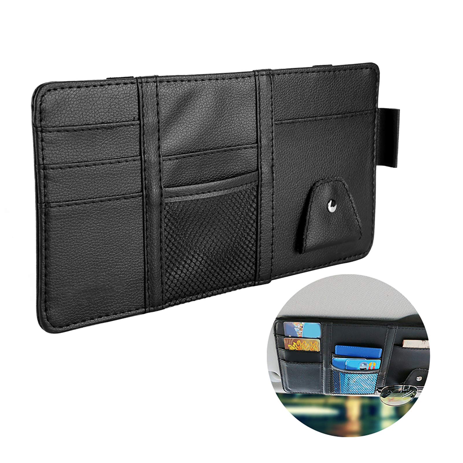 Kuuleyn organizer visiera parasole 310x150mm pelle PU nero