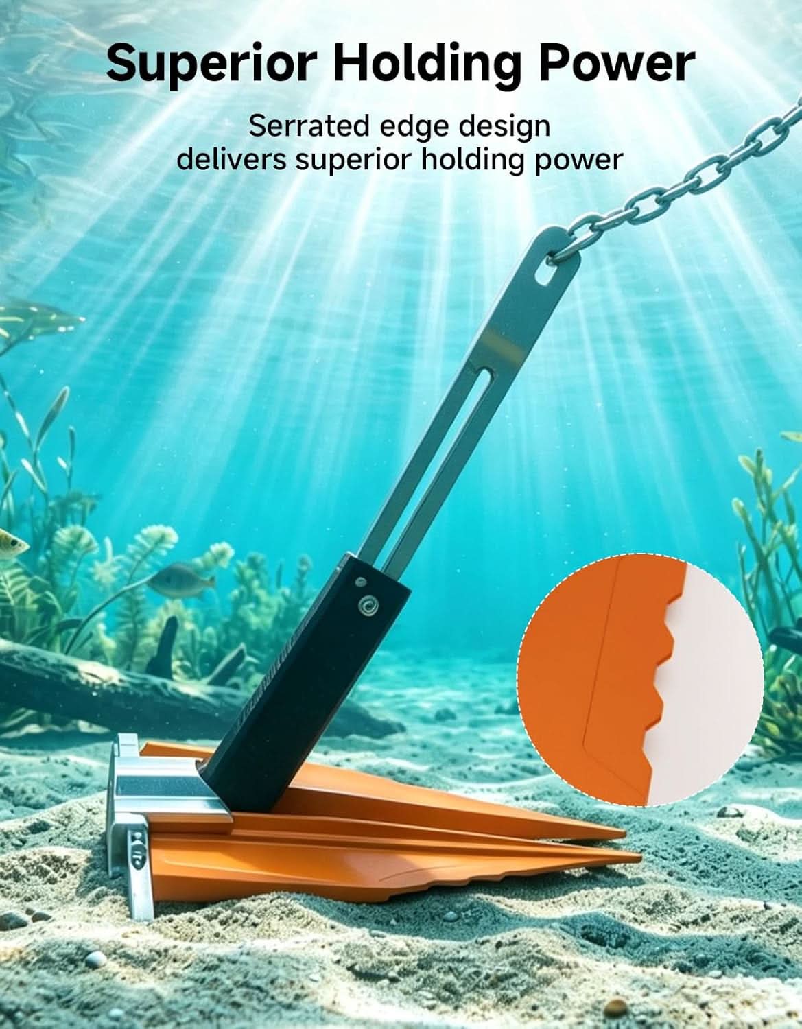 KEMIMOTO ancora nautica alluminio 3,2 kg barche 16-30 ft
