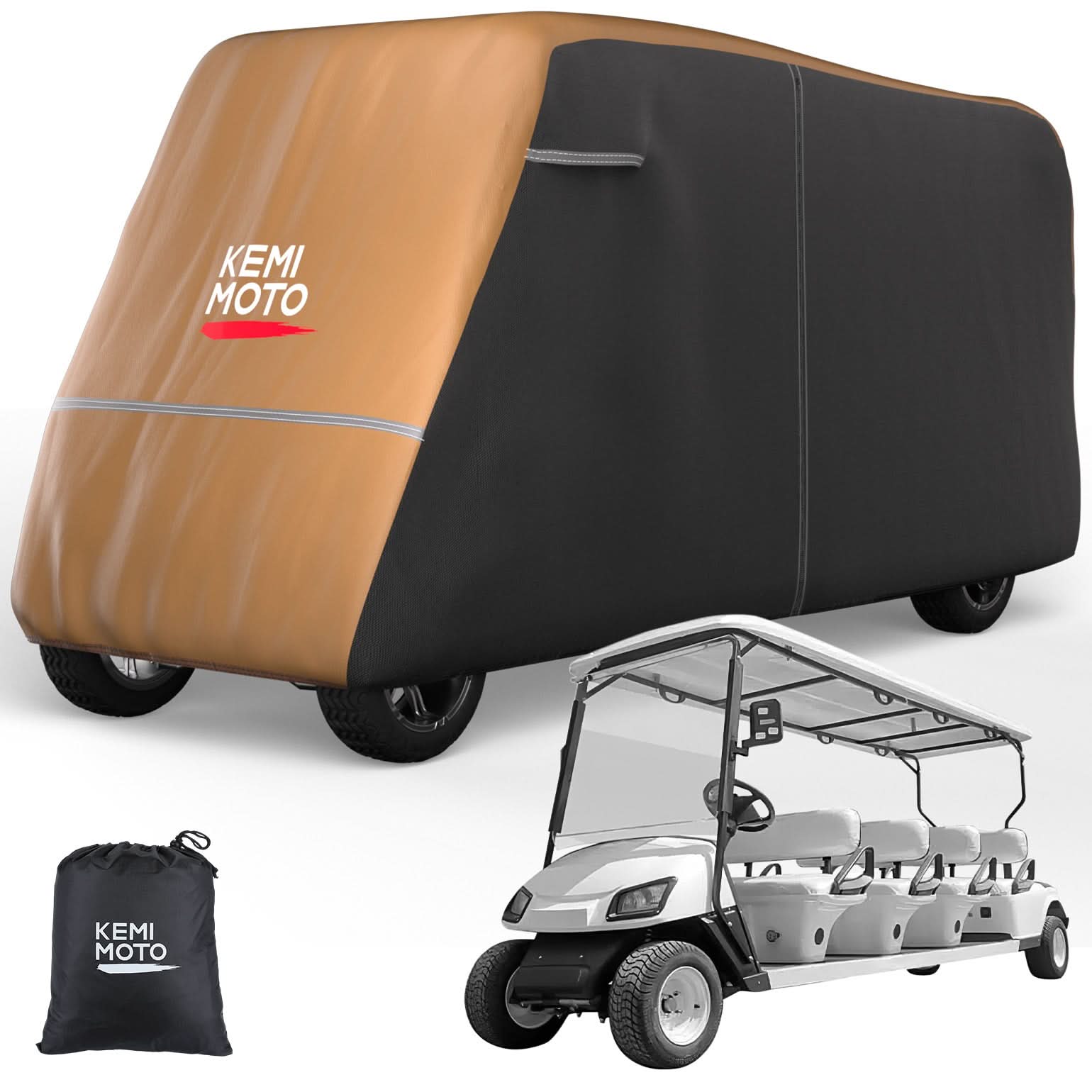 Kemimoto telo golf cart 2 posti grigio impermeabile
