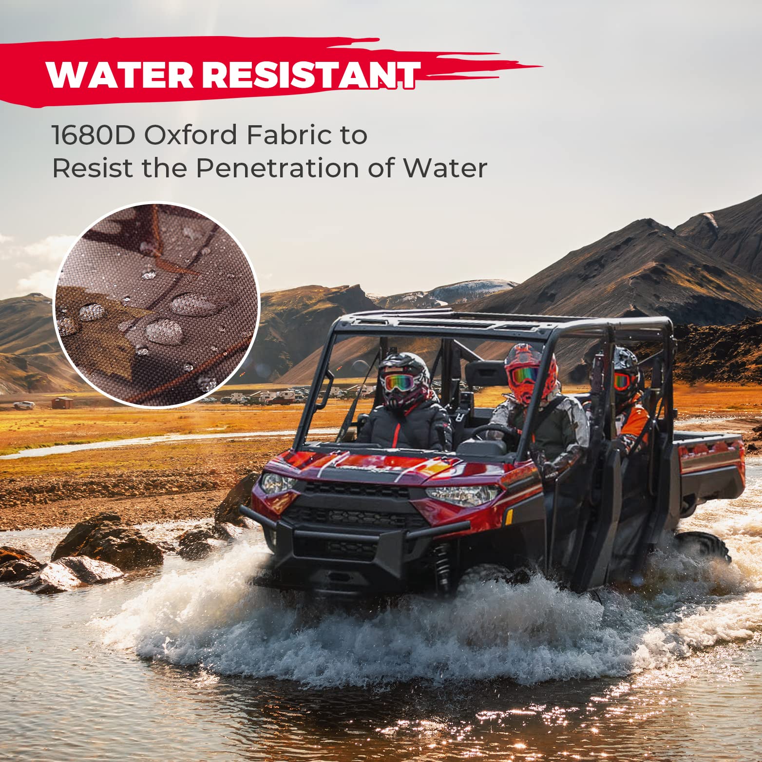 KEMIMOTO Ranger Crew 1000 Coprisedili Oxford Idrorepellente