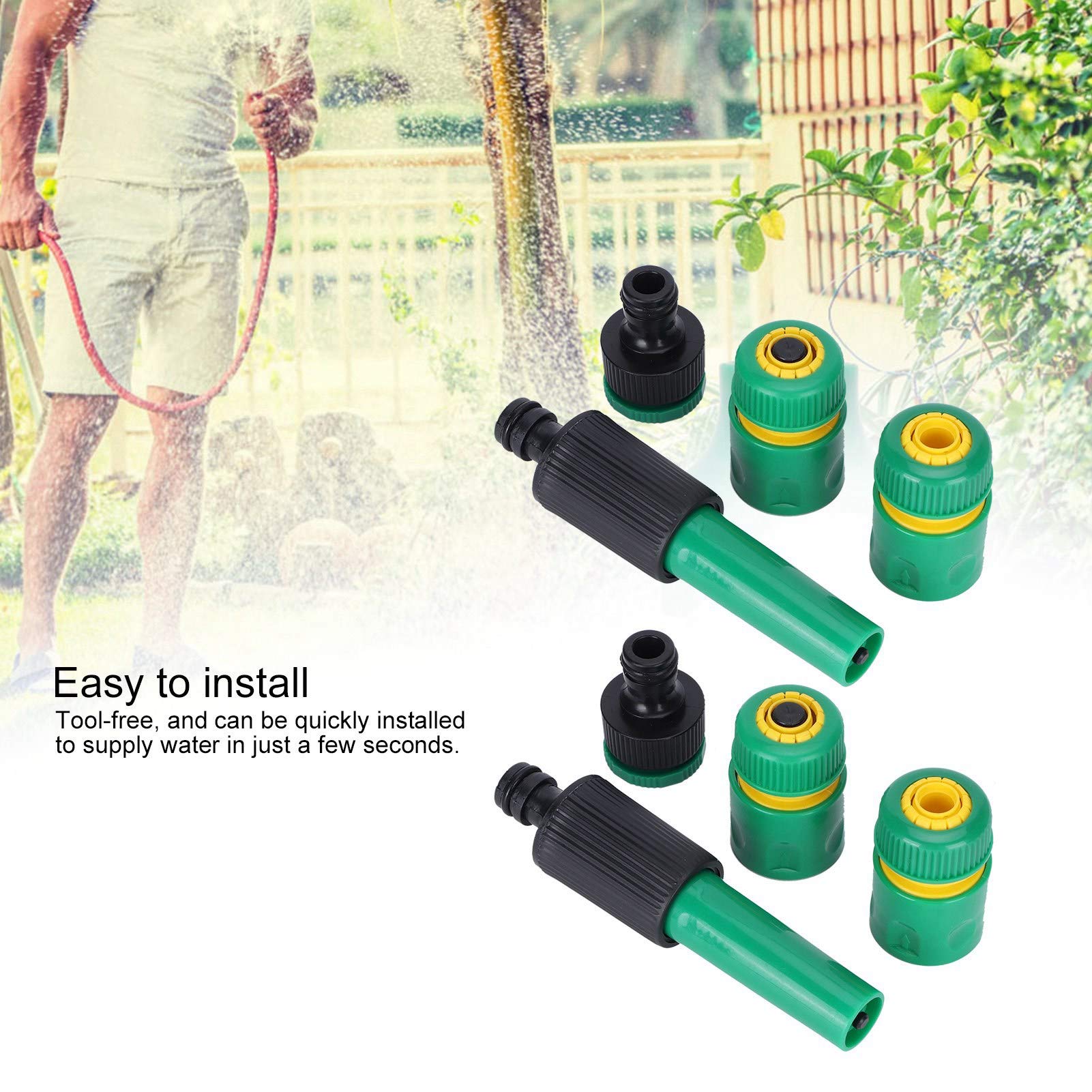 Kuuleyn Raccordo Rapido Tubo G1/2 2 Pezzi Innesto ABS Tenuta