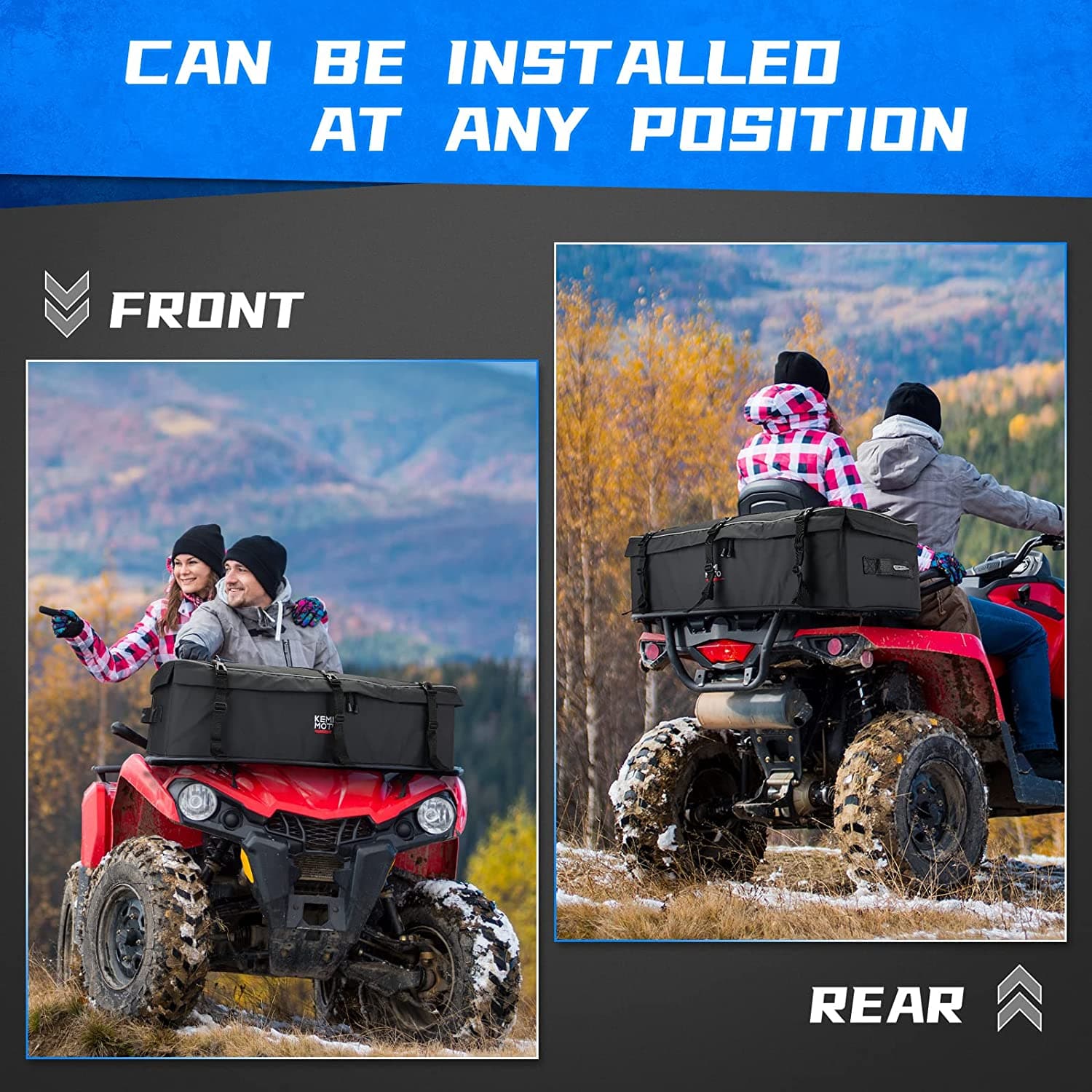 KEMIMOTO Borsa Portapacchi ATV Quad 73L Impermeabile