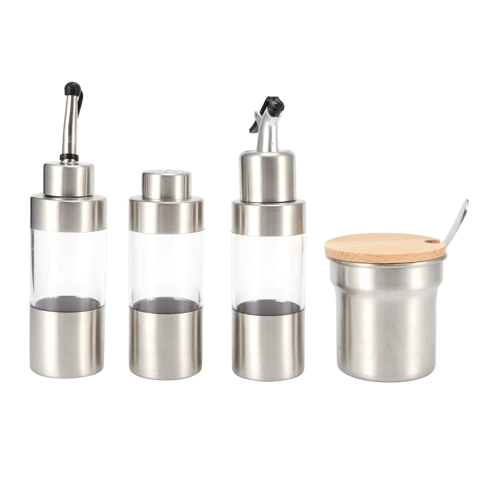 Kuuleyn Set portaspezie quadrato Piazza acciaio inox