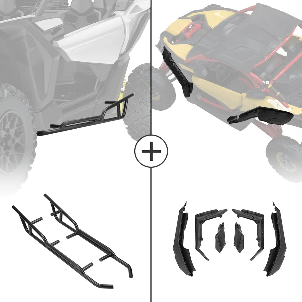 Kemimoto Maverick X3 parafanghi allargati + pedane
