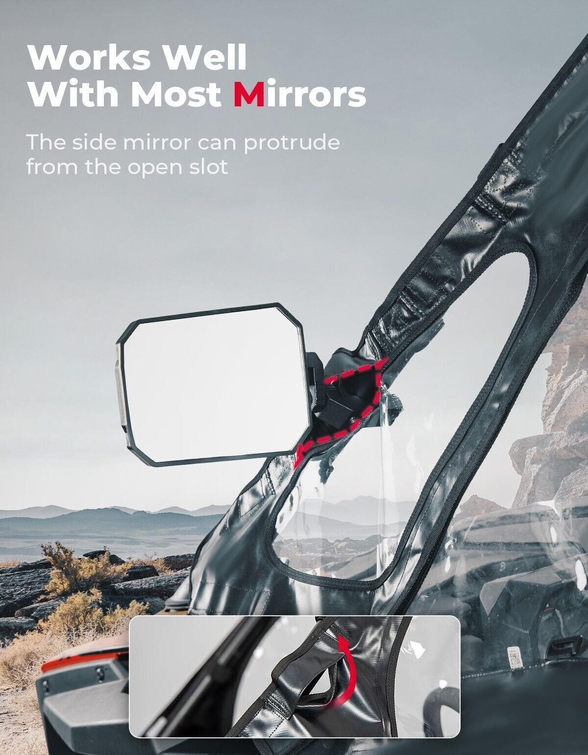 Kemimoto RZR PRO XP porte superiori morbide coppia nere antipioggia