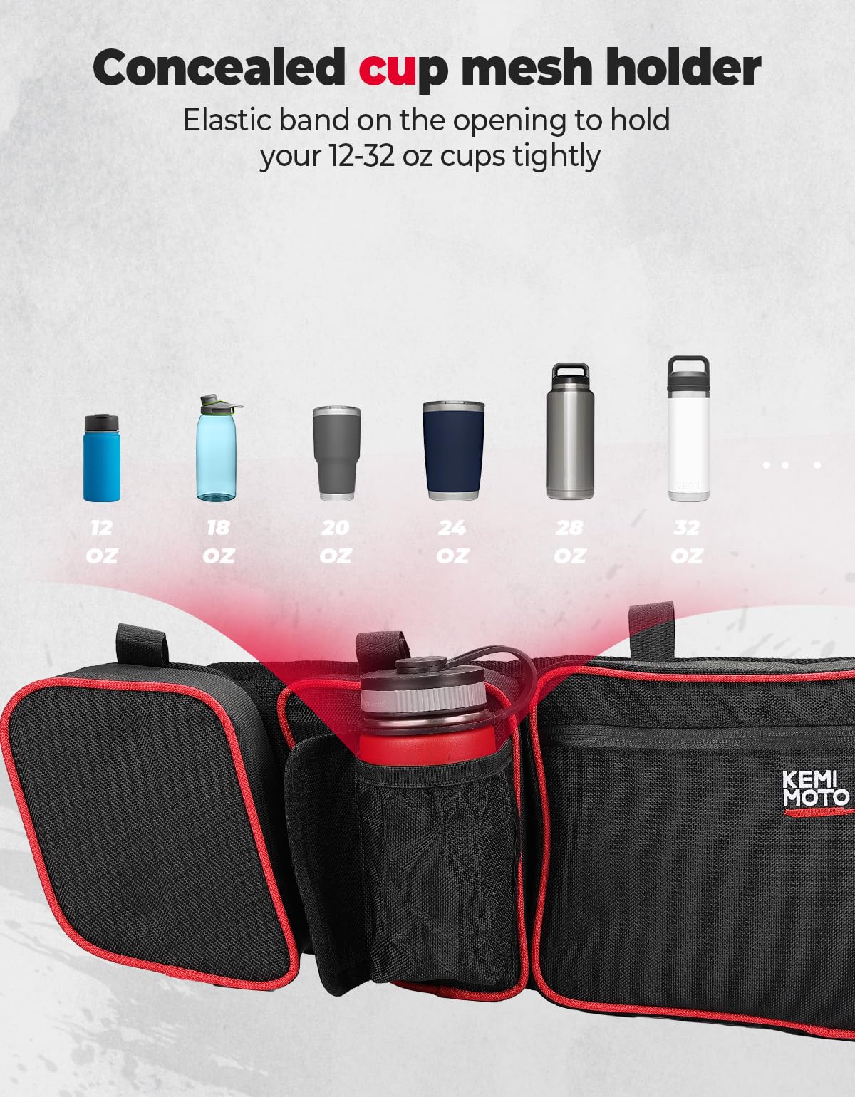 KEMIMOTO Maverick X3 Max borse portiera rosse anteriori posteriori