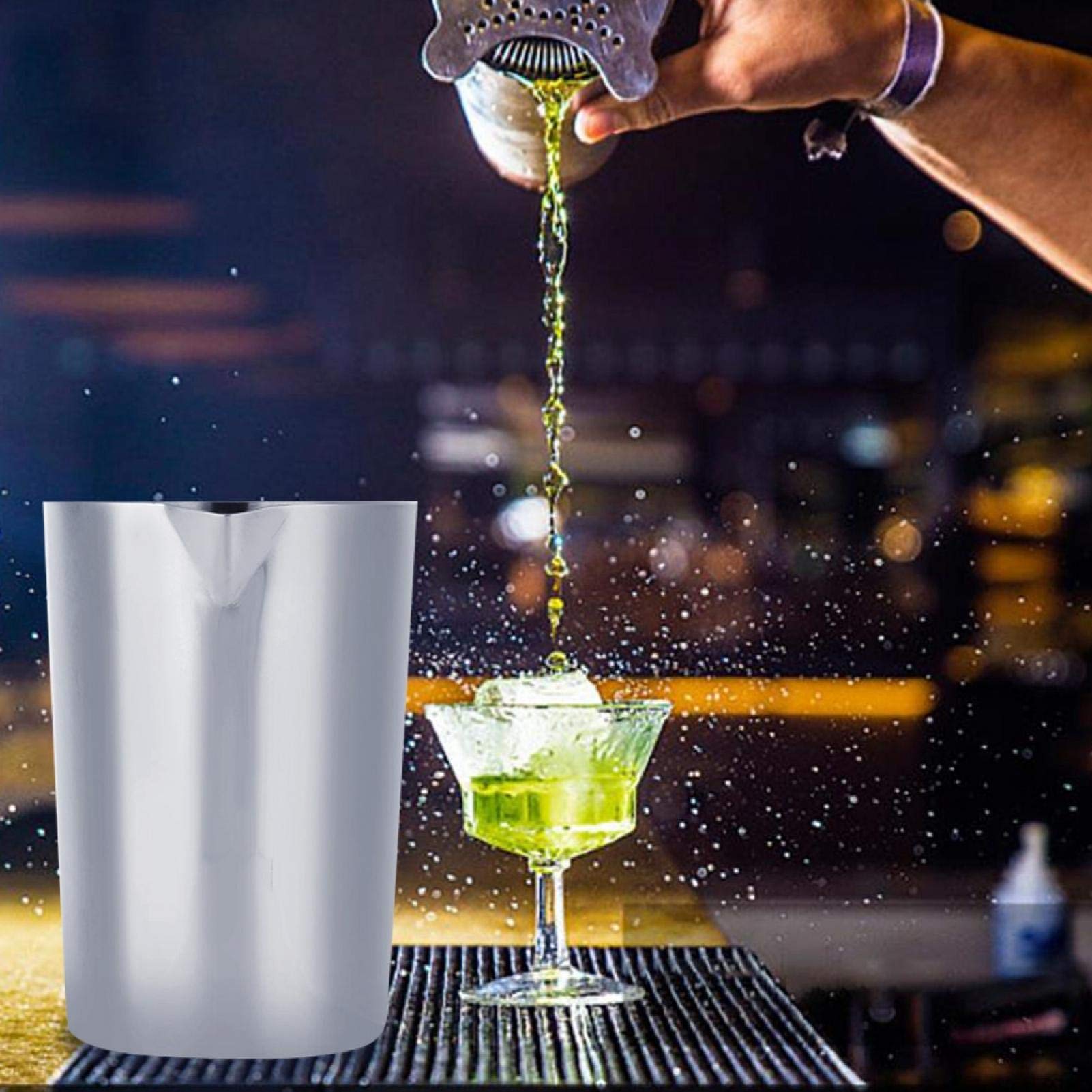 Kuuleyn 500 ml Mixing Glass Cocktail in Acciaio Inox Argentato