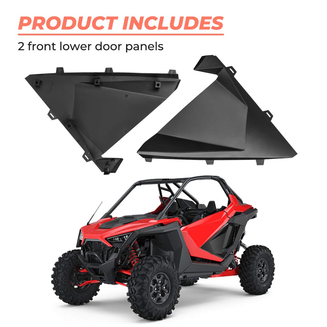 Kemimoto RZR PRO XP pannelli portiere inferiori UTV neri