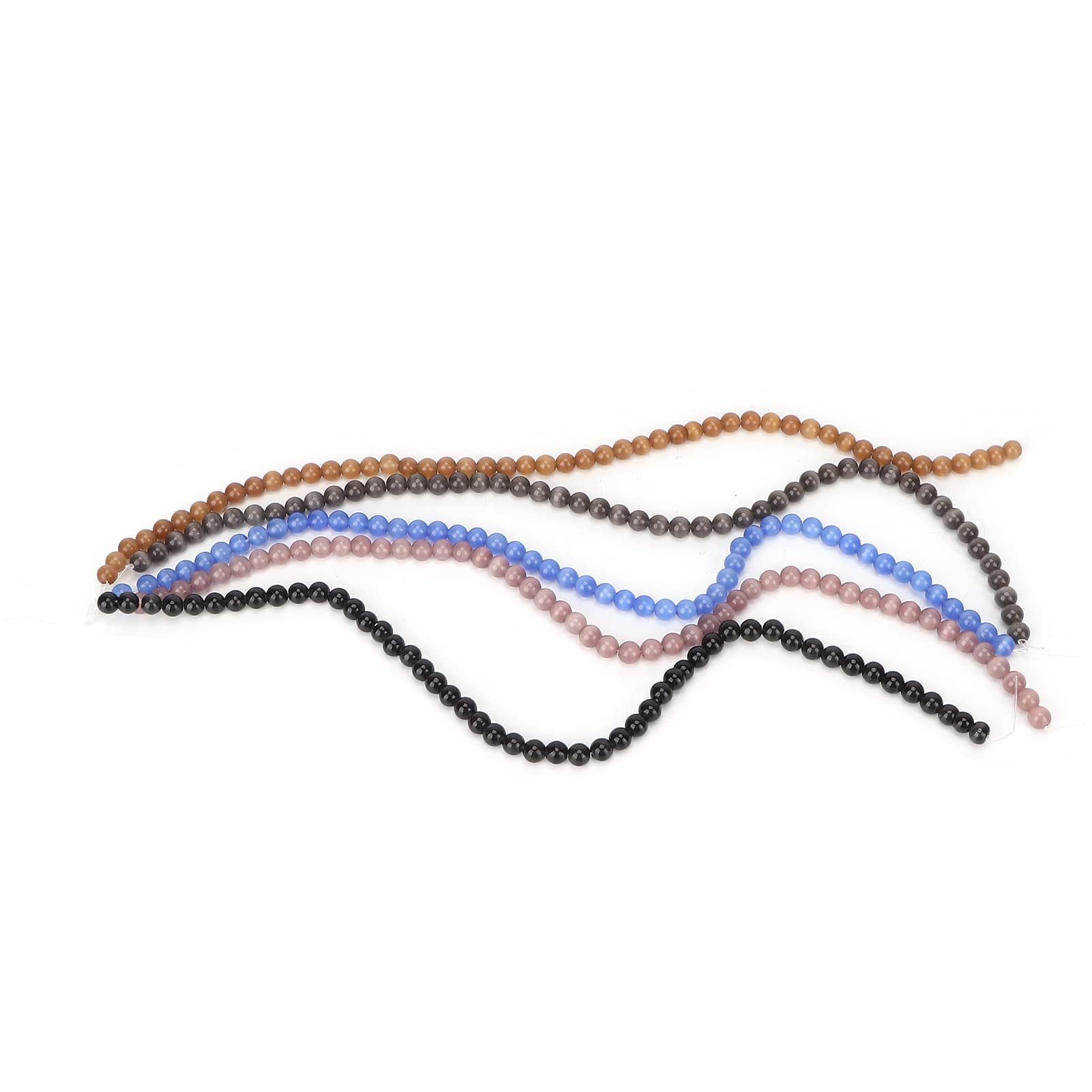 AOWINHIT Perline Pietra Naturale 8 mm 5 Pezzi Lucidate