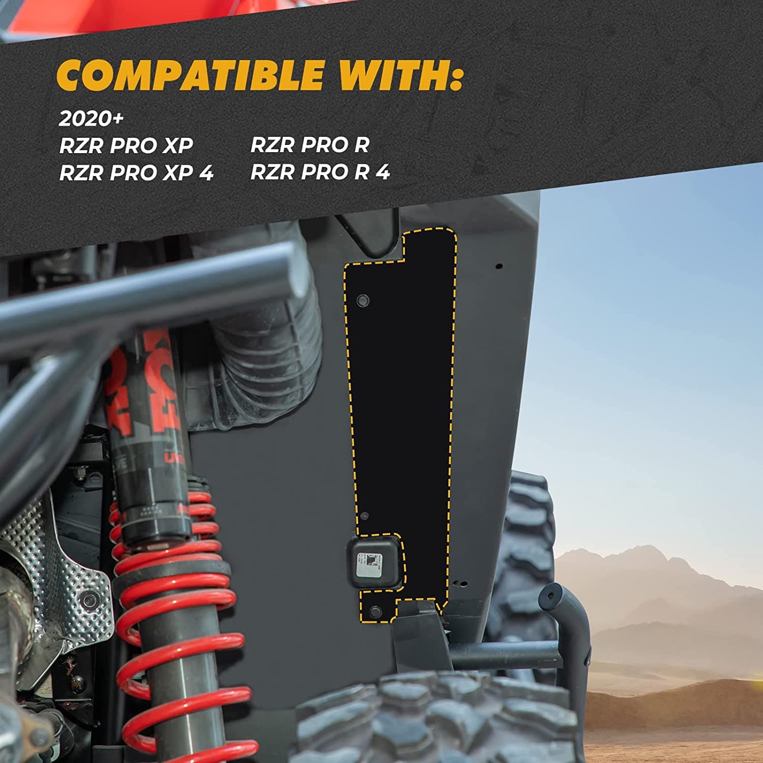 KEMIMOTO RZR PRO XP parafango posteriore 5 mm