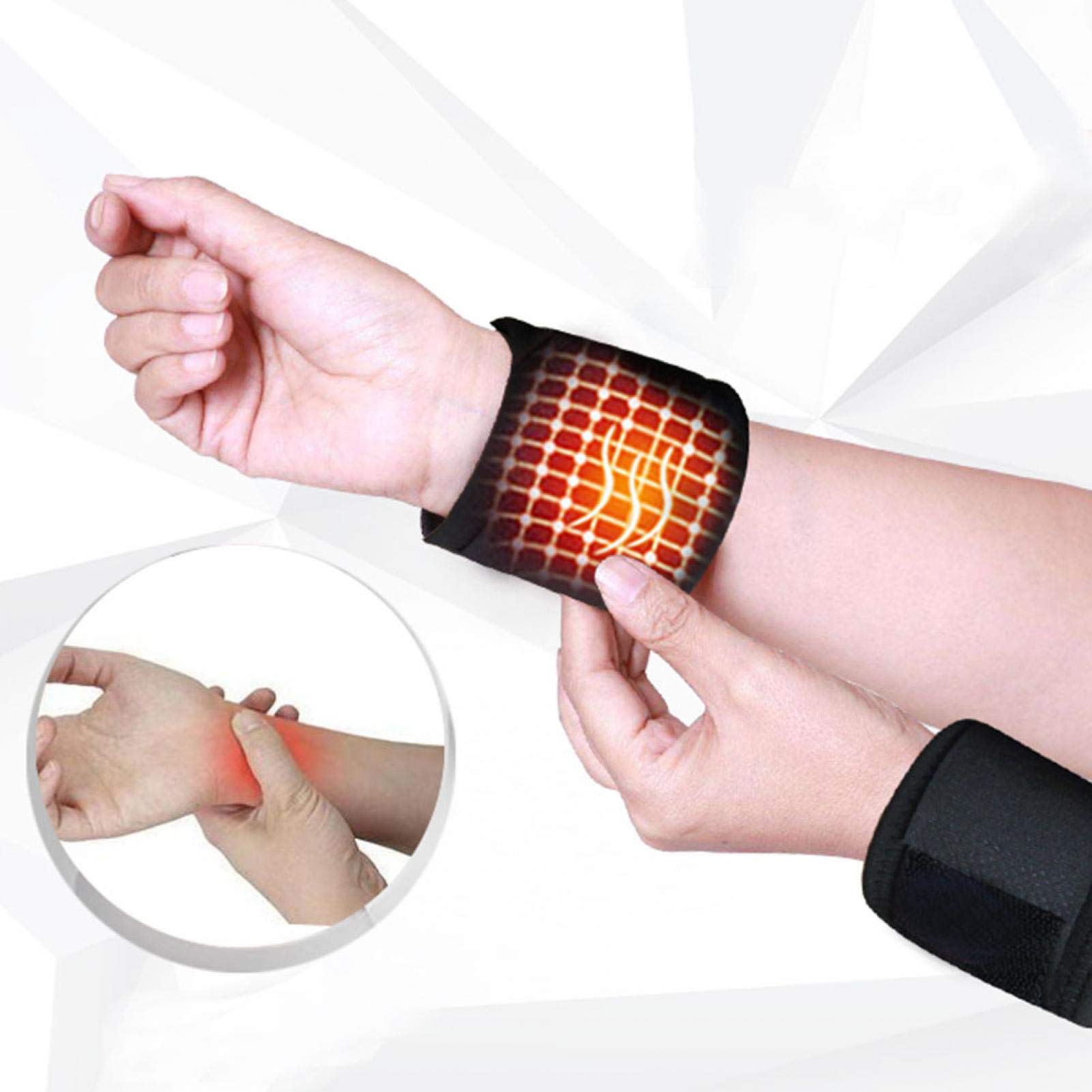 Kuuleyn Polsino Autoriscaldante Magnetico Paio Unisex Nero