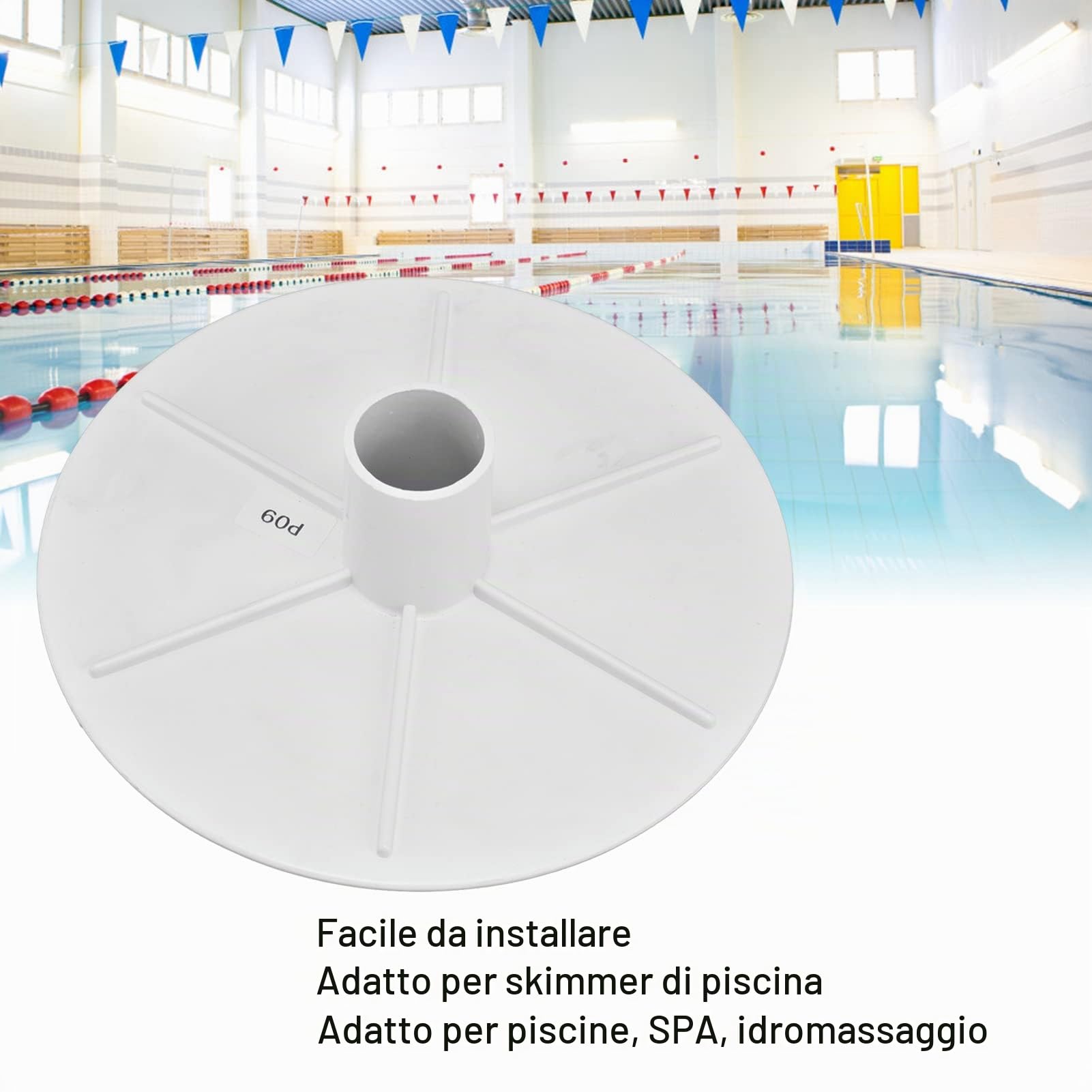 Hapivida piastra skimmer piscina 8 pollici plastica aspirazione