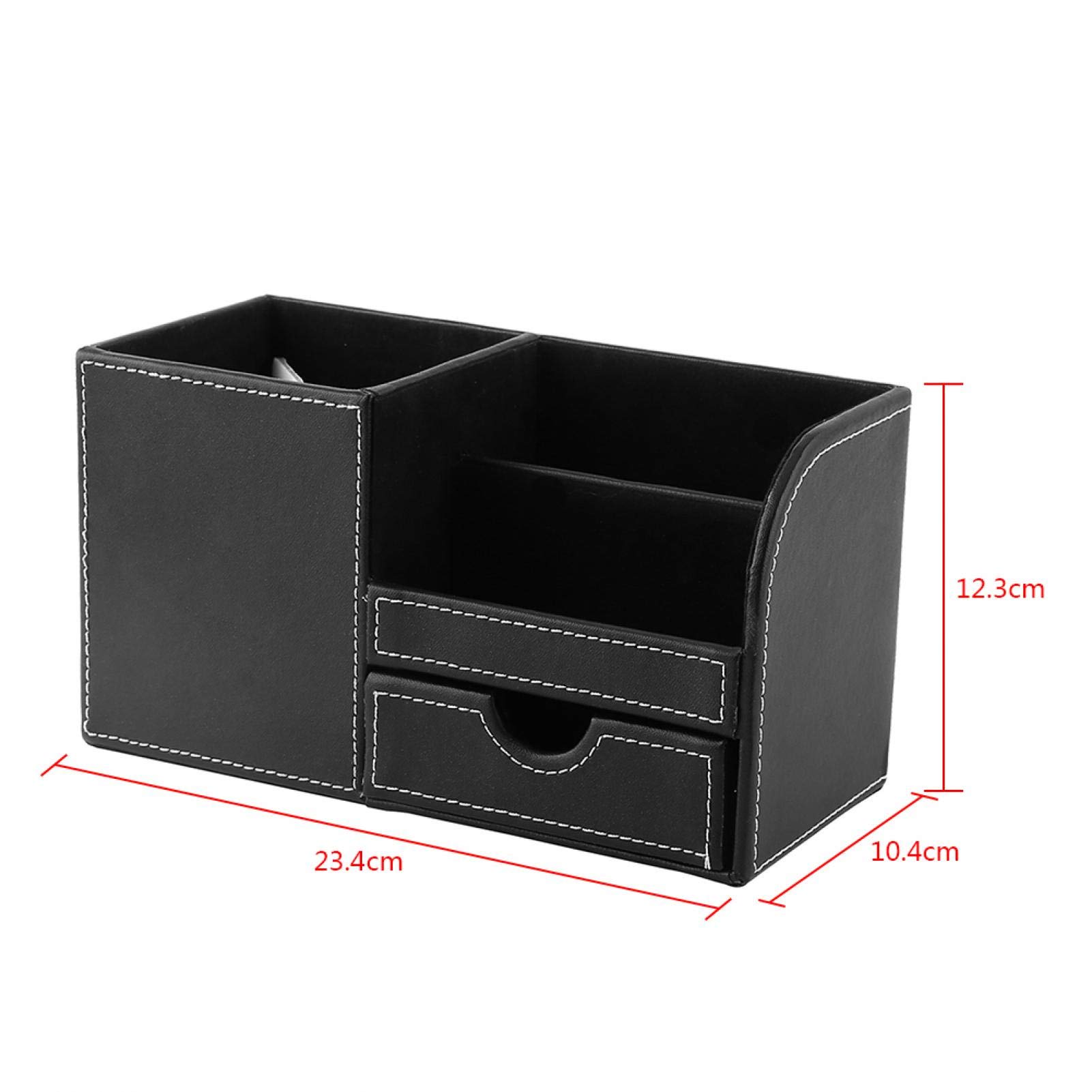 Kuuleyn Organizer Scrivania 1 Cassetto Nero Pelle