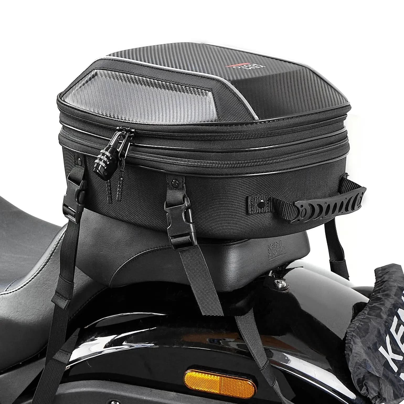 KEMIMOTO borsa codino moto rigida EVA 11-21L con lucchetto