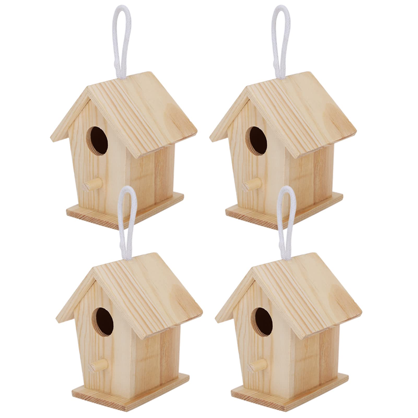 Hapivida #3 casette uccelli legno 4 pezzi 7x8,5 cm