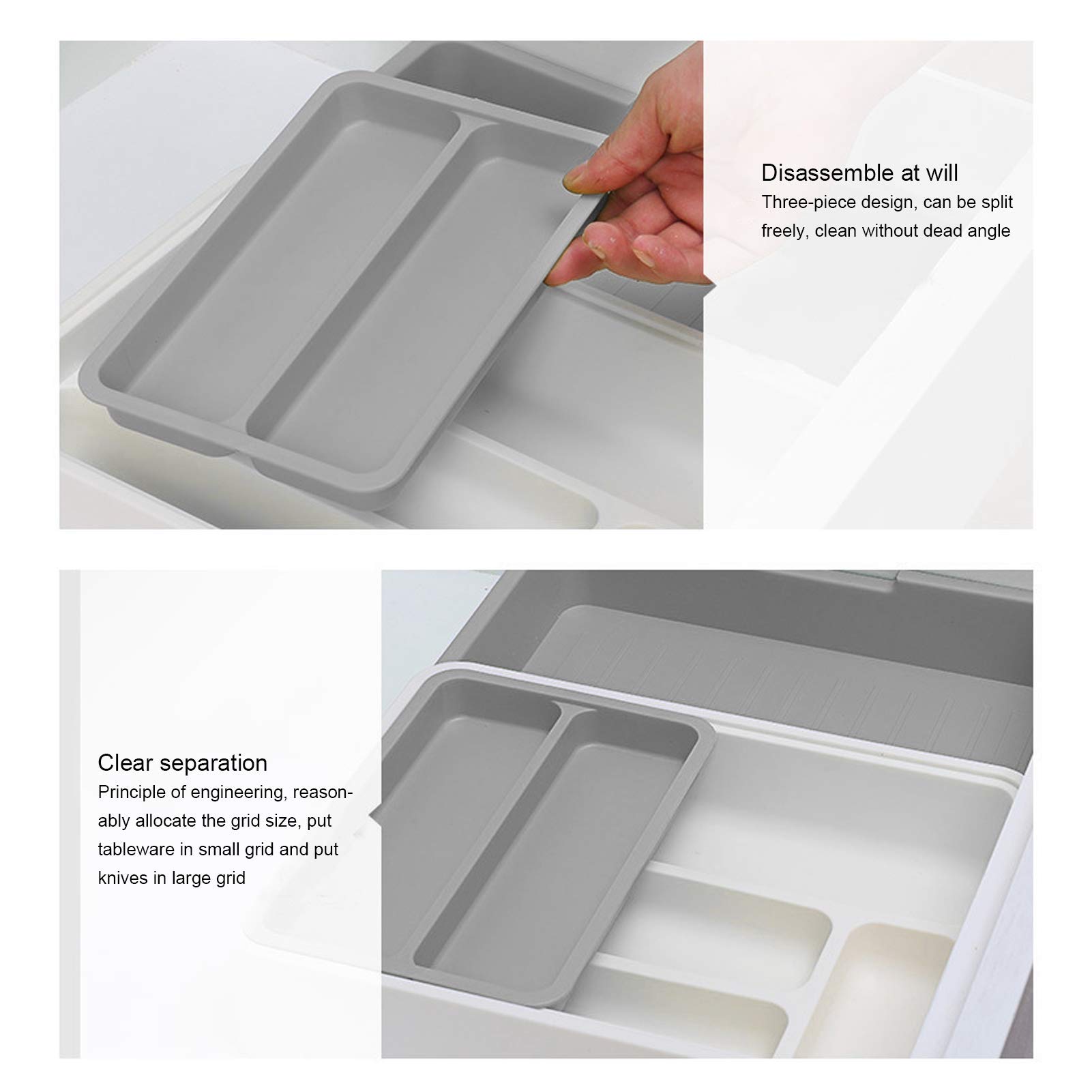 Kuuleyn organizer posate espandibile 3pz 7 scomparti