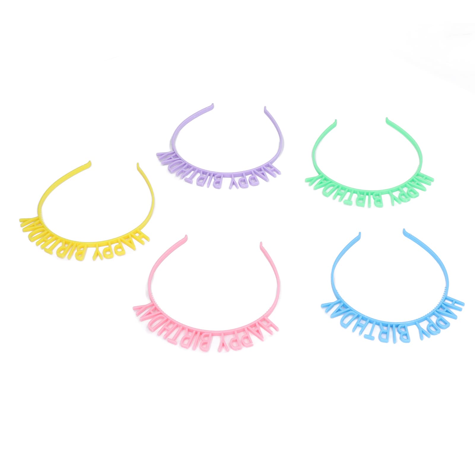 AOWINHIT Fasce Compleanno Plastica 10 Pezzi 10 Colori