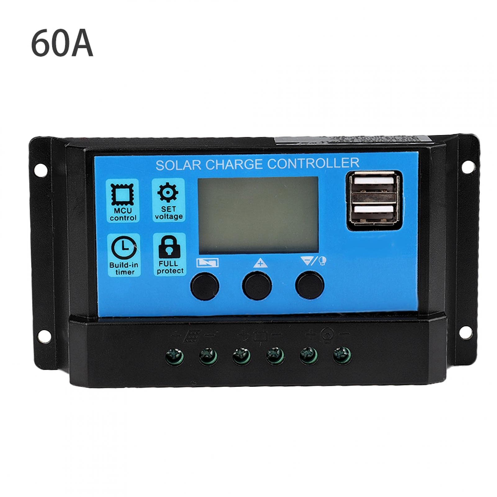 Kuuleyn Regolatore Carica Solare PWM 30A LCD USB 12V 24V