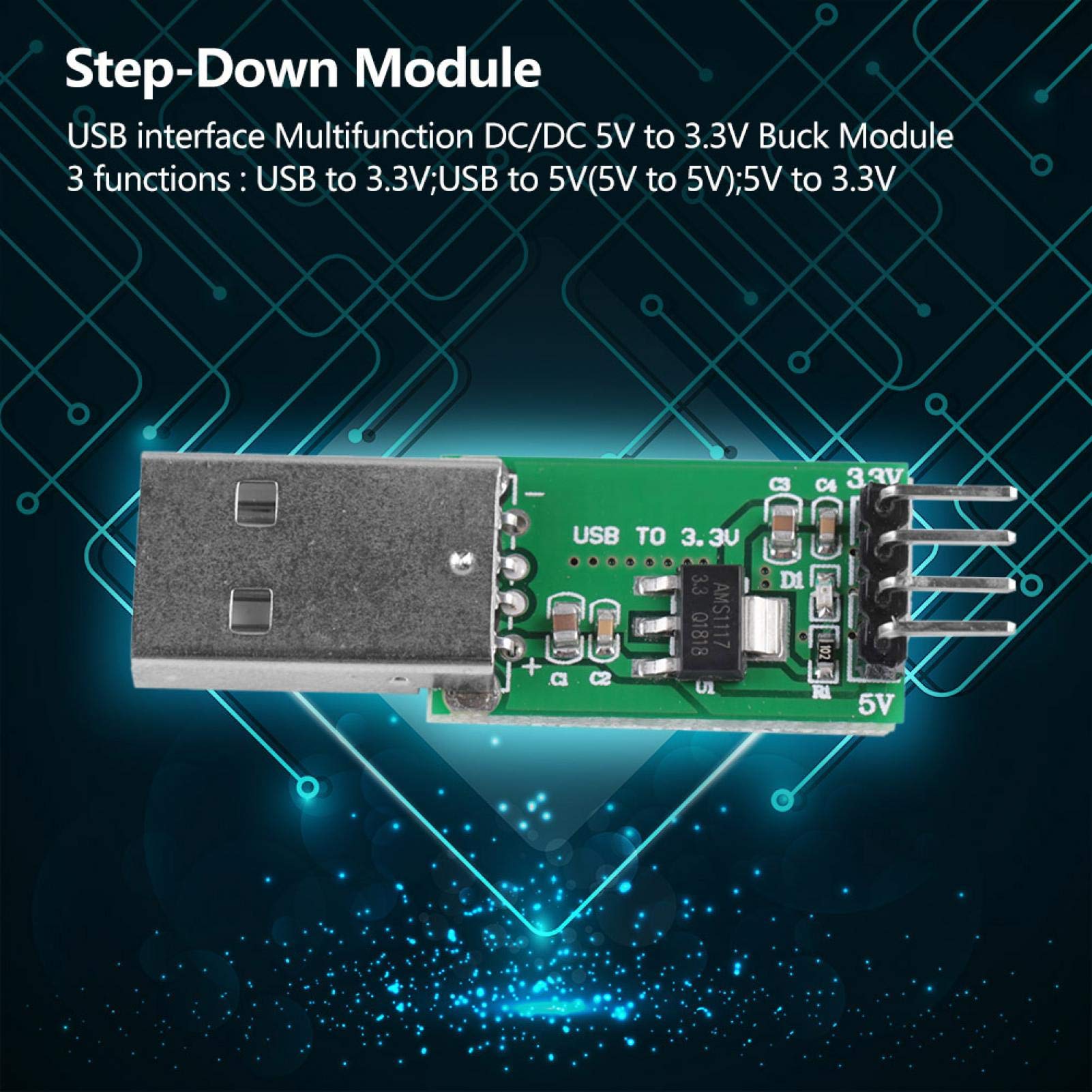 Kuuleyn CE009 modulo step-down 5V-3,3V USB 800mA