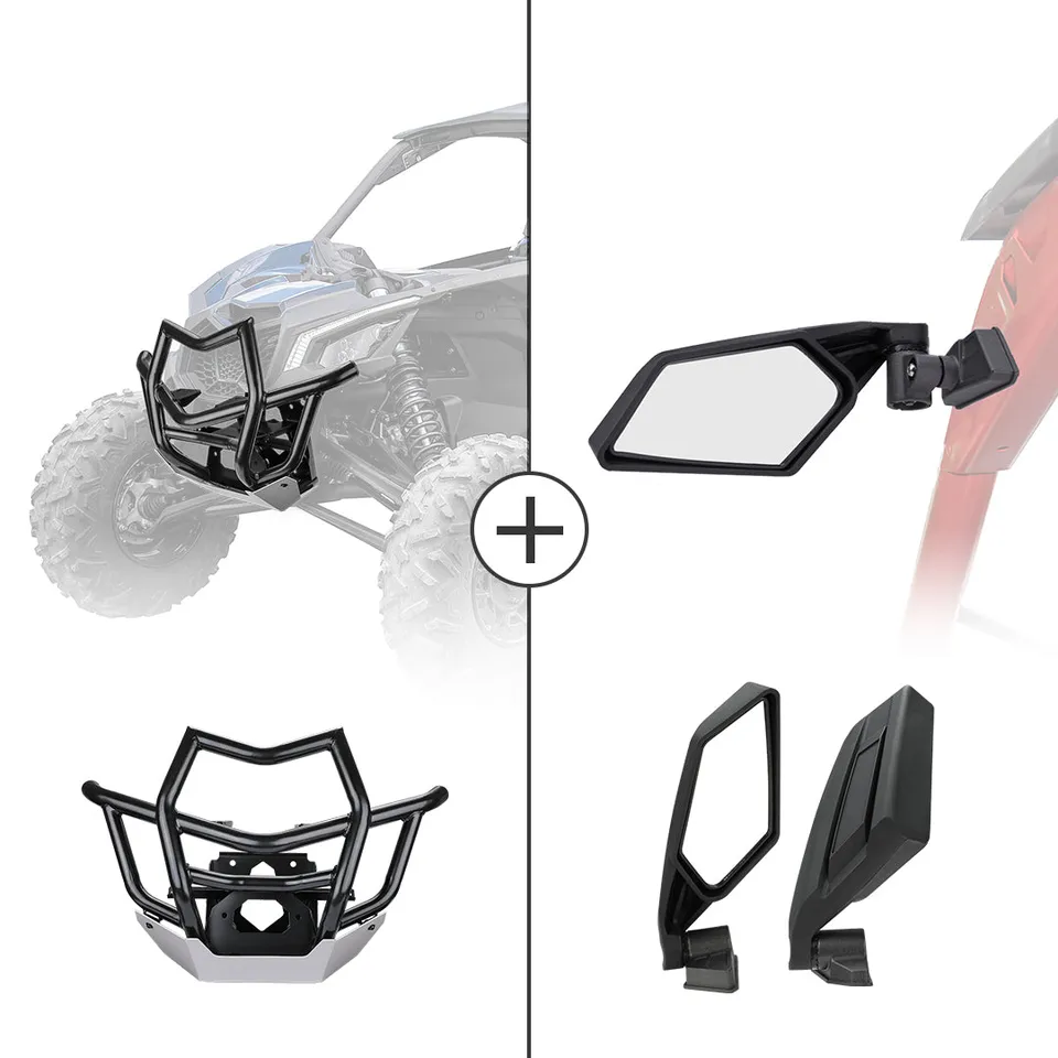 KEMIMOTO Paraurti + specchietti per Can-Am Maverick X3 neri