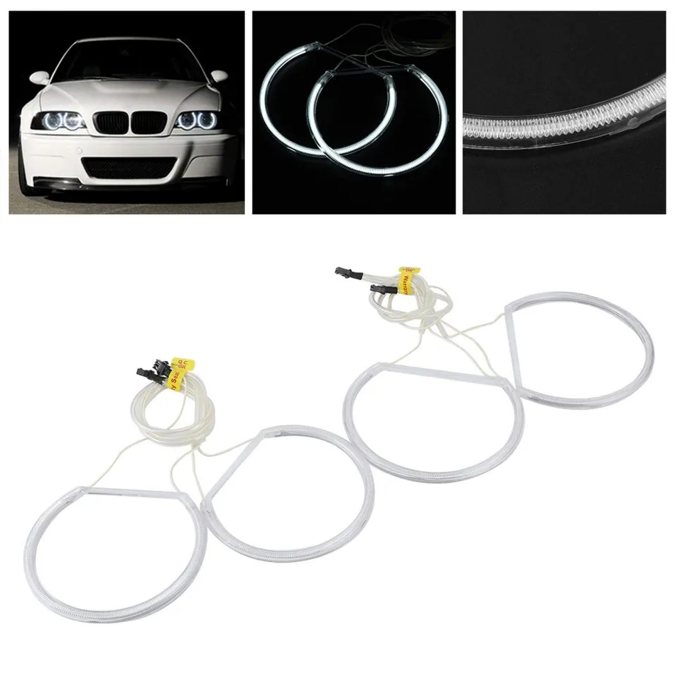Kuuleyn Angel Eyes CCFL bianchi 12V 131+146 mm 4 pezzi
