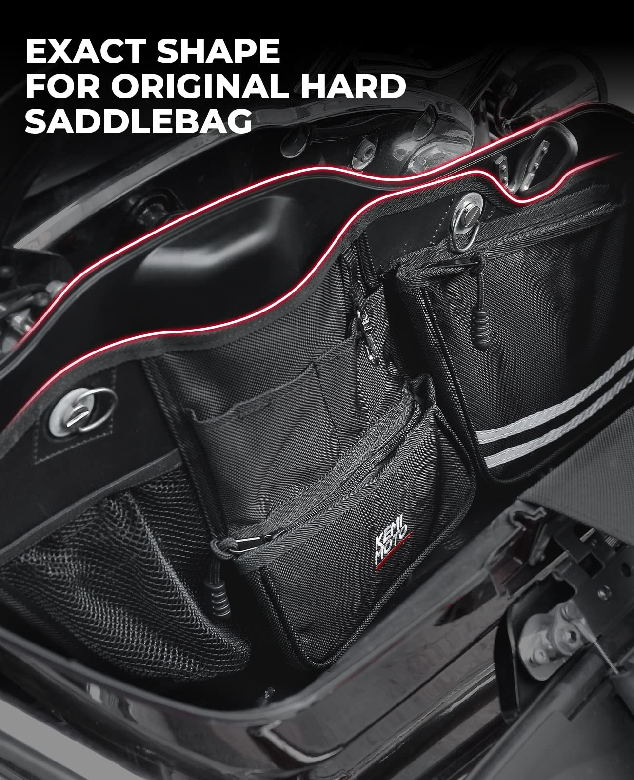 Kemimoto organizer borse Harley Street Glide 2 pezzi