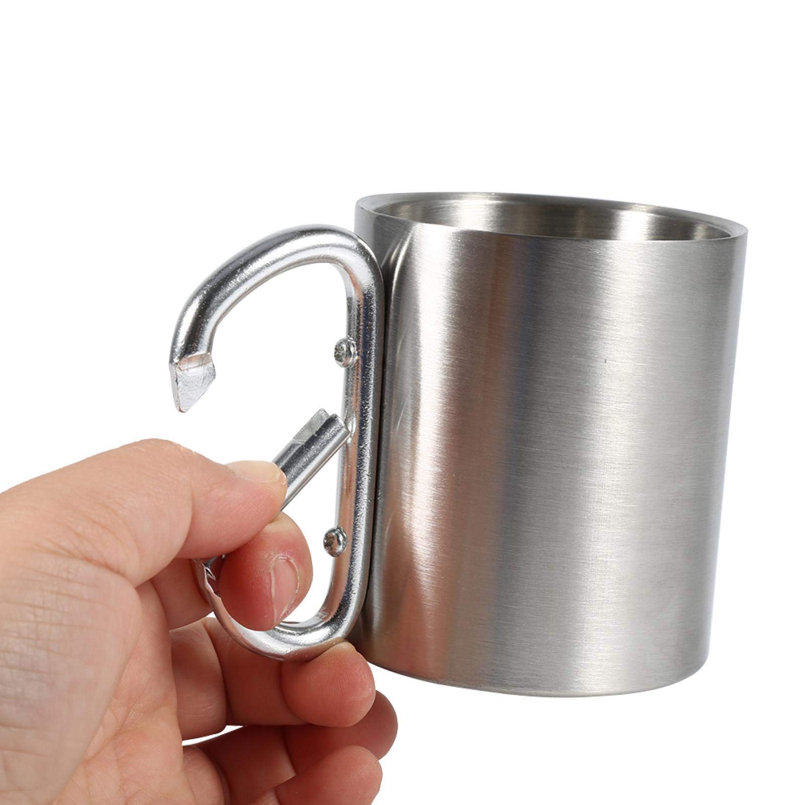 Kuuleyn moschettone tazza campeggio acciaio inox