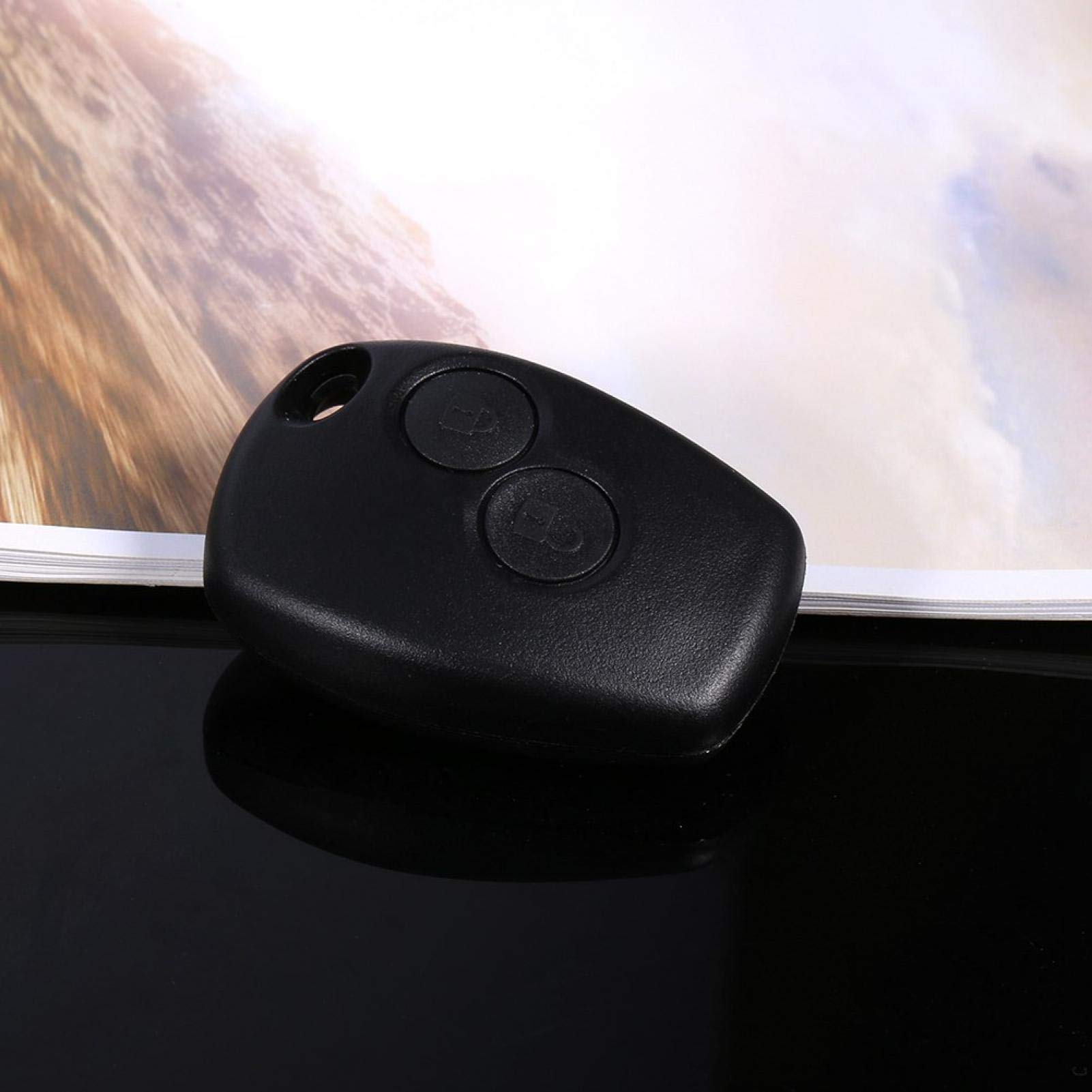 Kuuleyn guscio chiave auto 2 pulsanti Renault Kangoo Modus nero