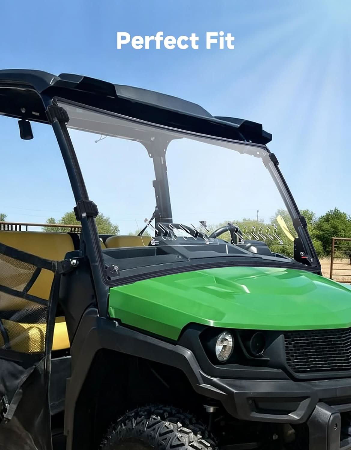 KEMIMOTO Gator XUV parabrezza ventilato policarbonato