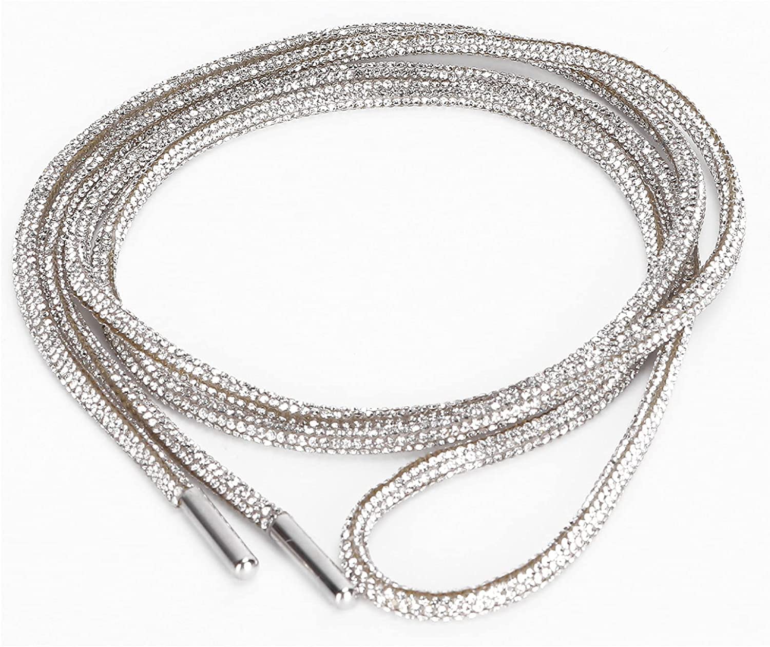 Hapivida lacci per scarpe con strass 120 cm vetro