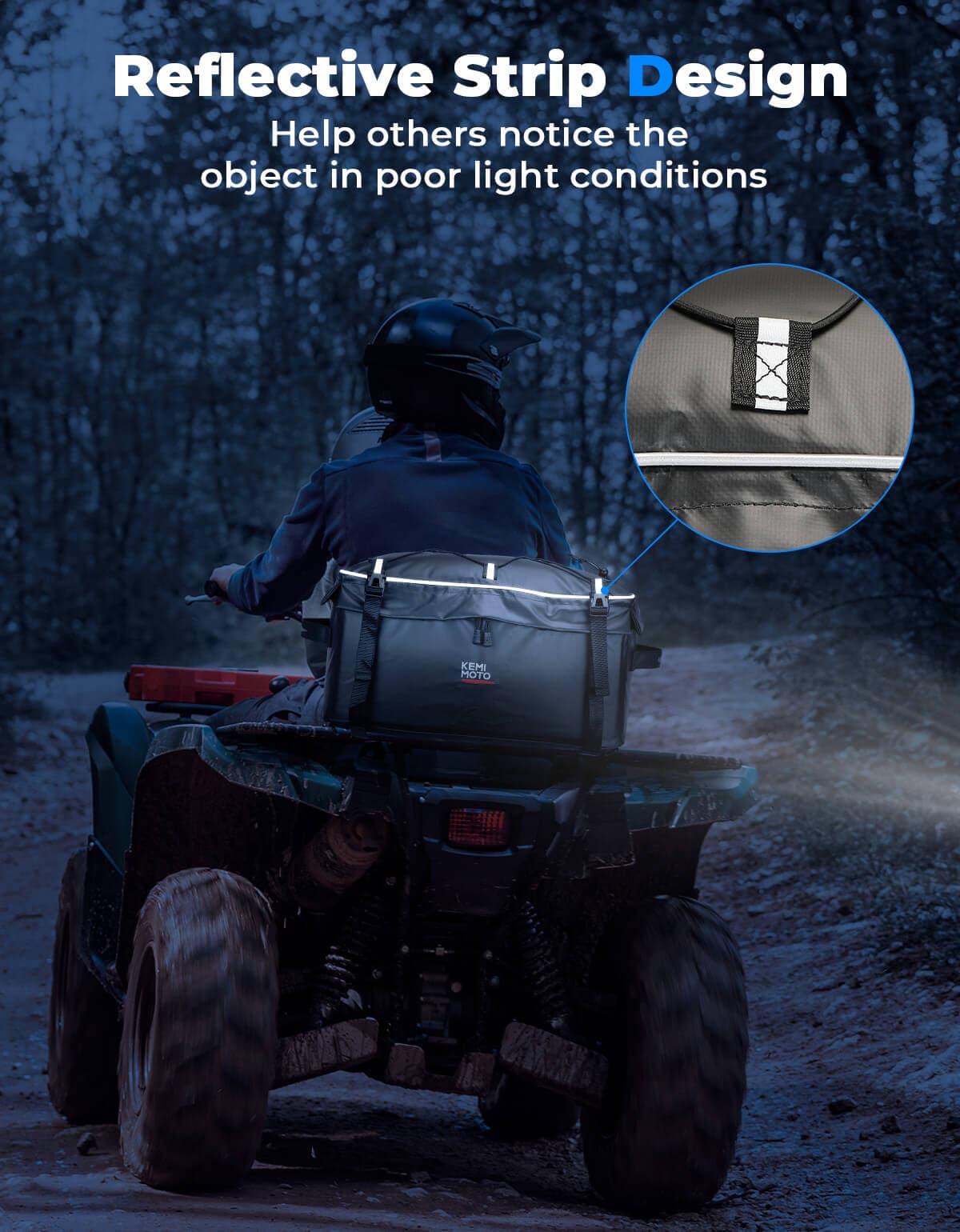 KEMIMOTO ATV 40L borsa portapacchi impermeabile 900D