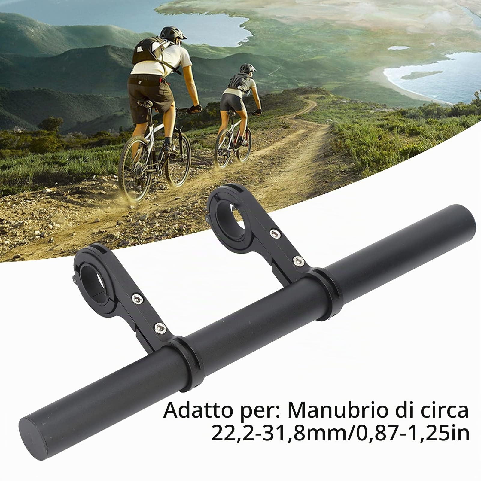 Hapivida Estensione Manubrio Bici 30 cm Alluminio Doppia