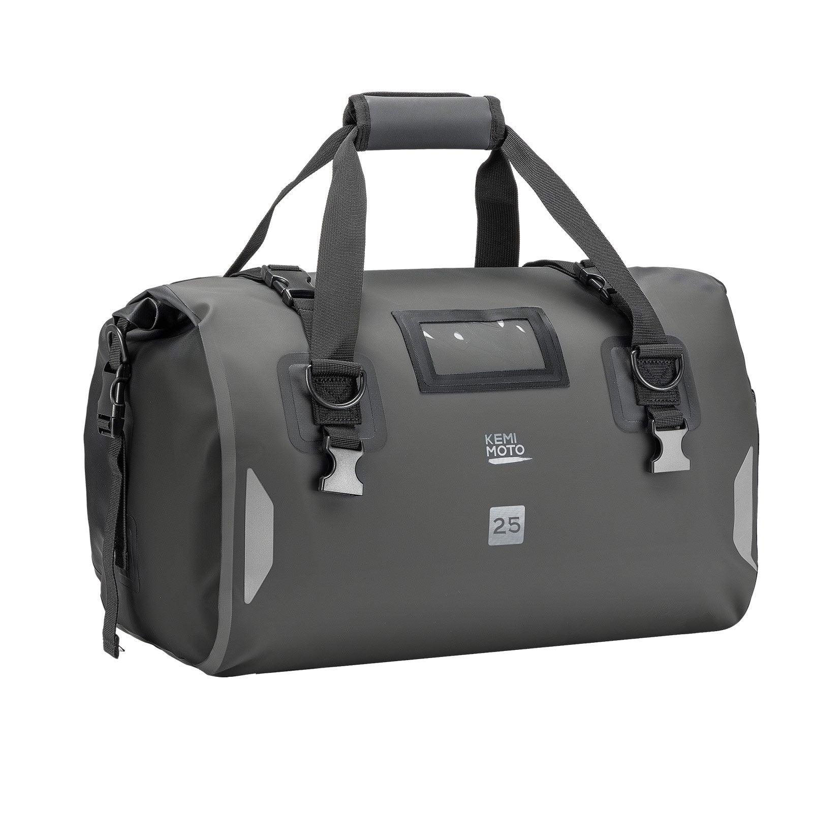 KEMIMOTO borsa moto impermeabile 40L grigia IPX6