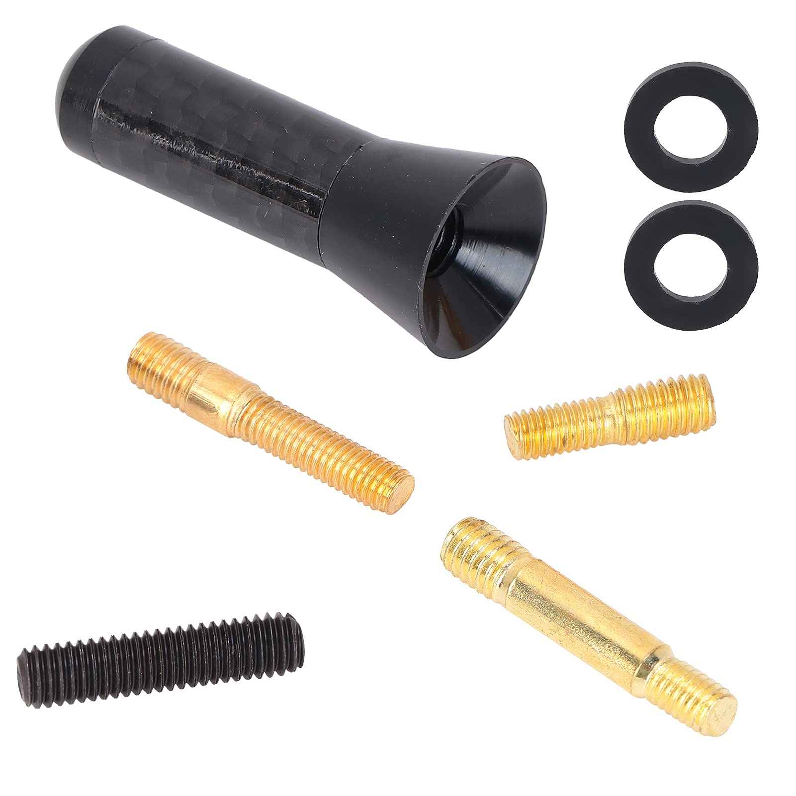 AOWINHIT antenna corta universale carbonio nera 3,5 cm
