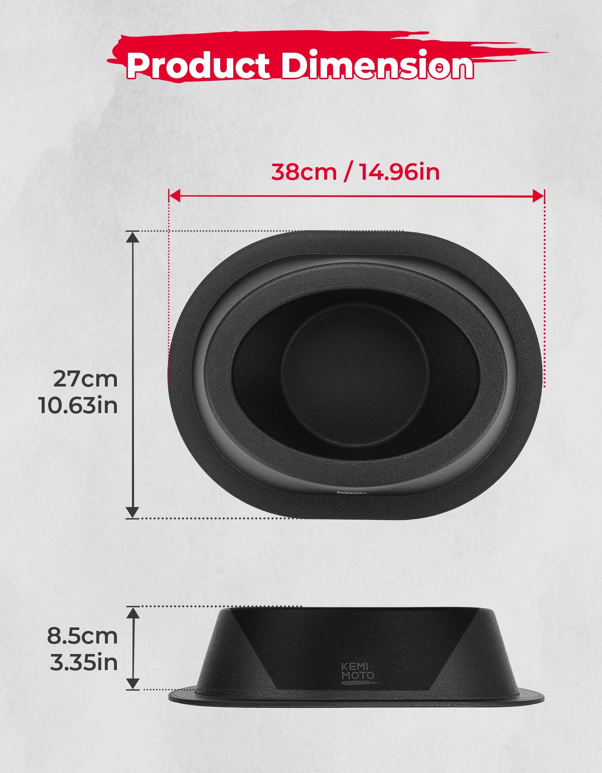 KEMIMOTO B0117-02401BK supporti altoparlanti 2 pezzi 6,5 pollici