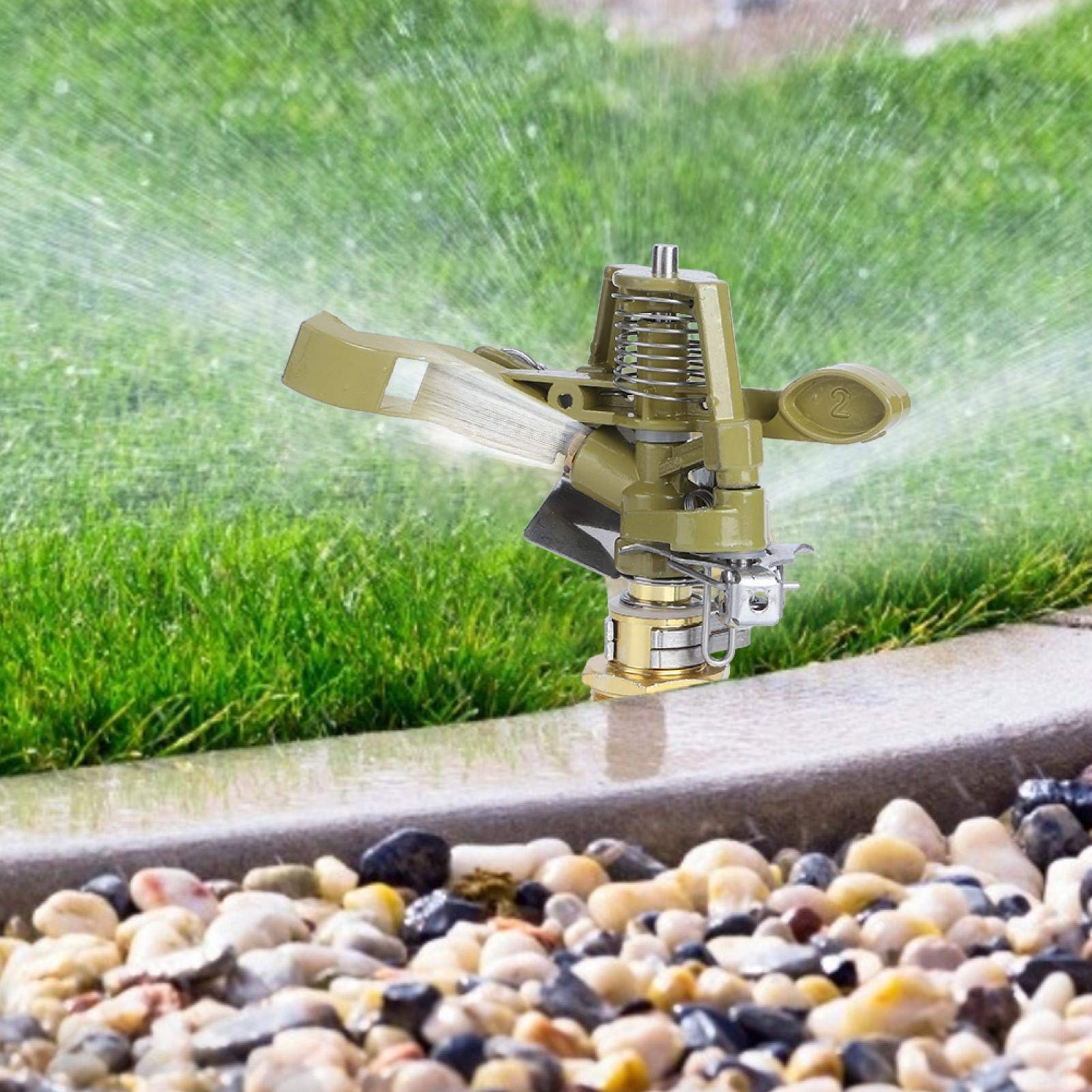 Kuuleyn Ugello Irrigazione G3/4 Alluminio 360 Gradi da Prato