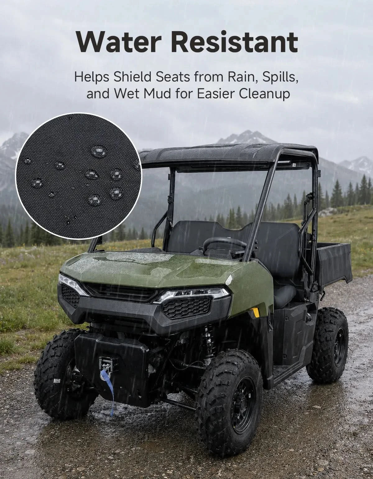 KEMIMOTO Ranger 500 coprisedili oxford 1680D con tasche