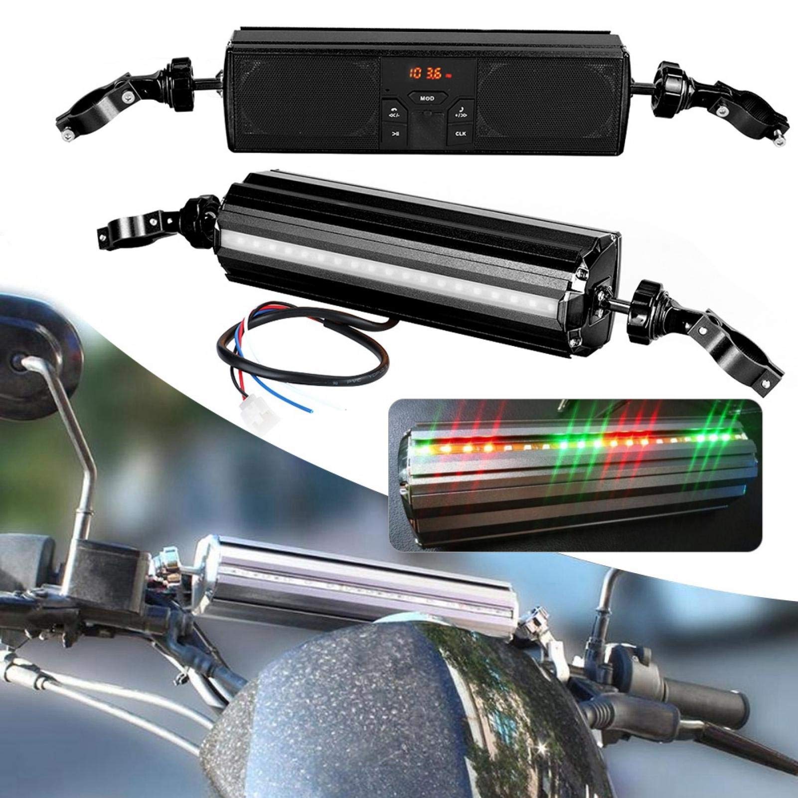 Kuuleyn stereo moto manubrio MP3 USB impermeabile nero