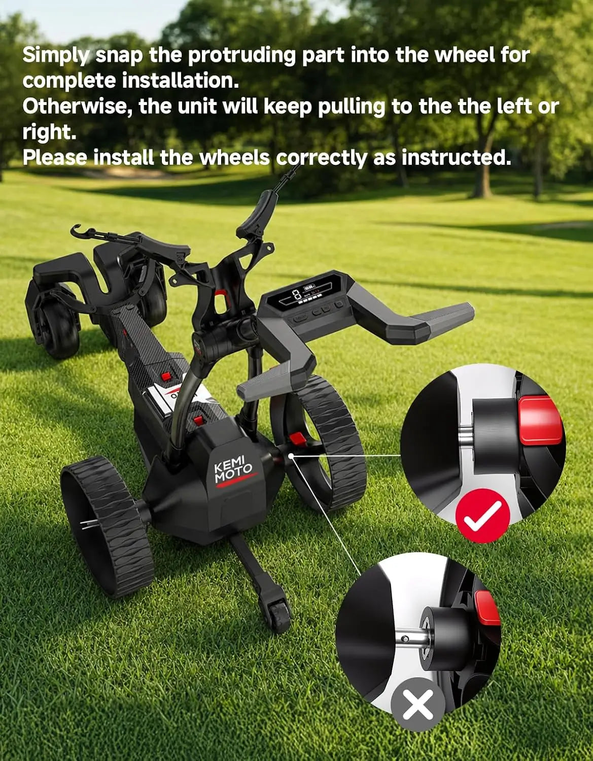 KEMIMOTO ApexR carrello golf elettrico telecomando 36 buche