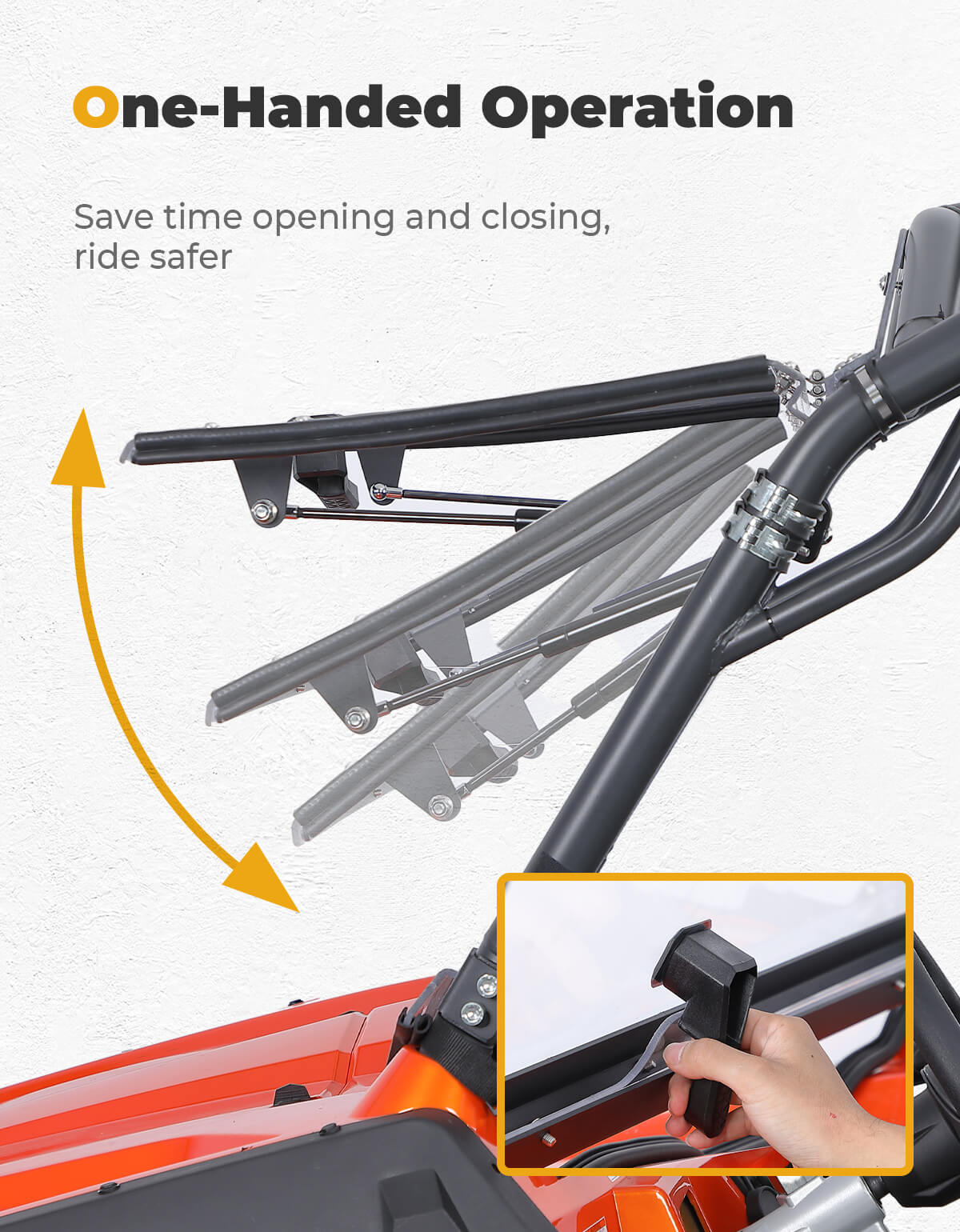 Kemimoto Parabrezza flip ZForce 500 800 1000 policarbonato