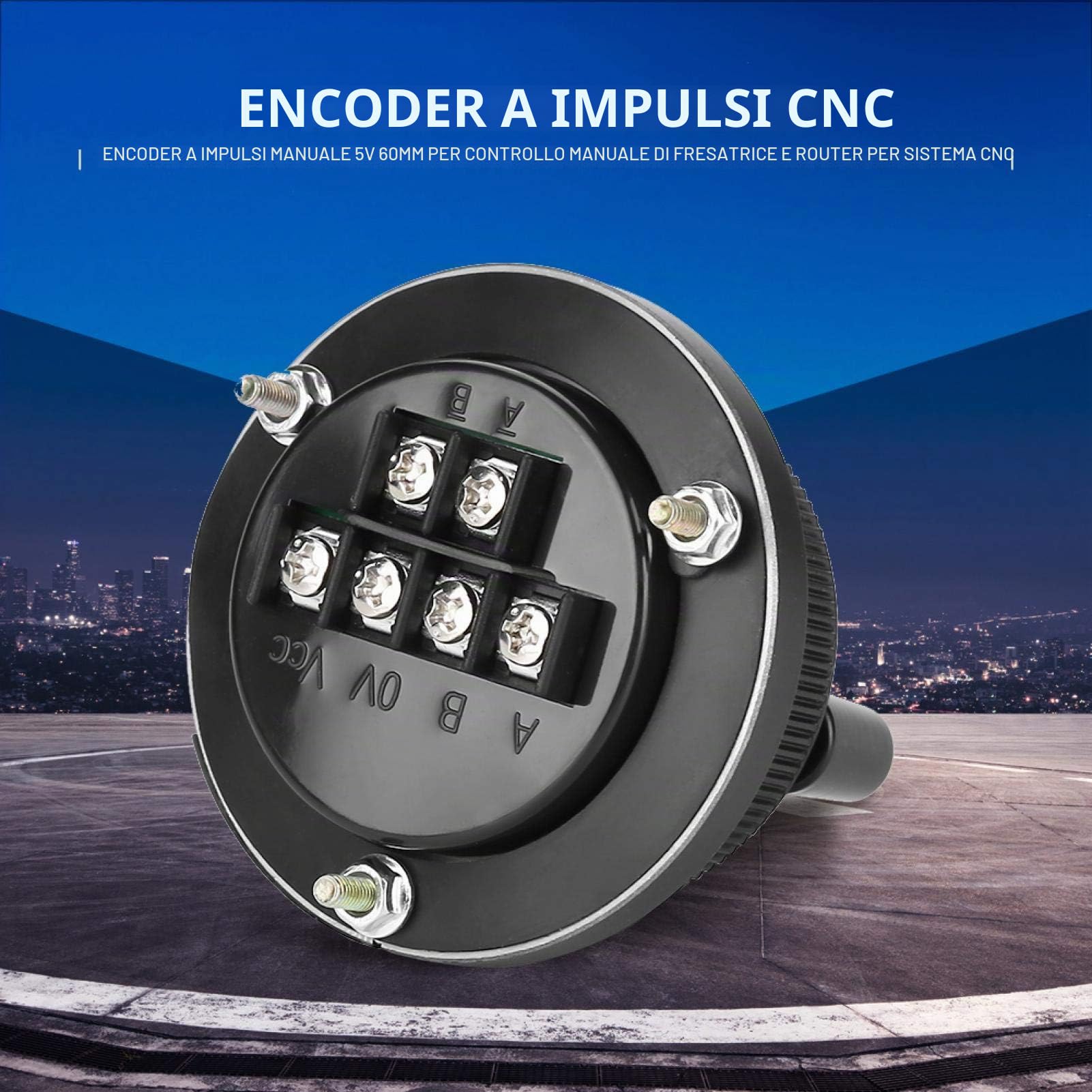 Kuuleyn encoder impulsi CNC volantino manuale 5V 60mm nero