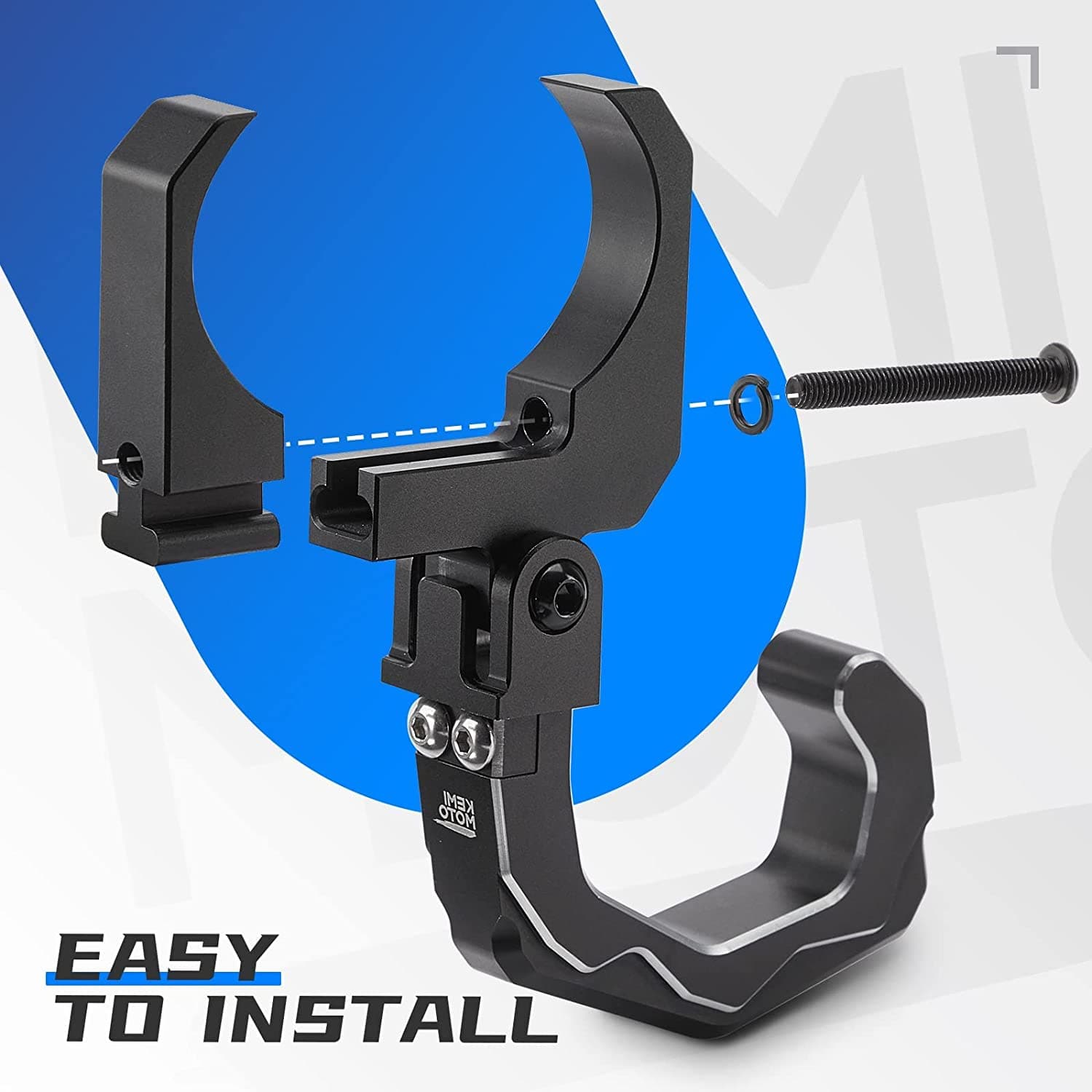 KEMIMOTO B1201-04101BK gancio casco roll bar 1.6-2" alluminio