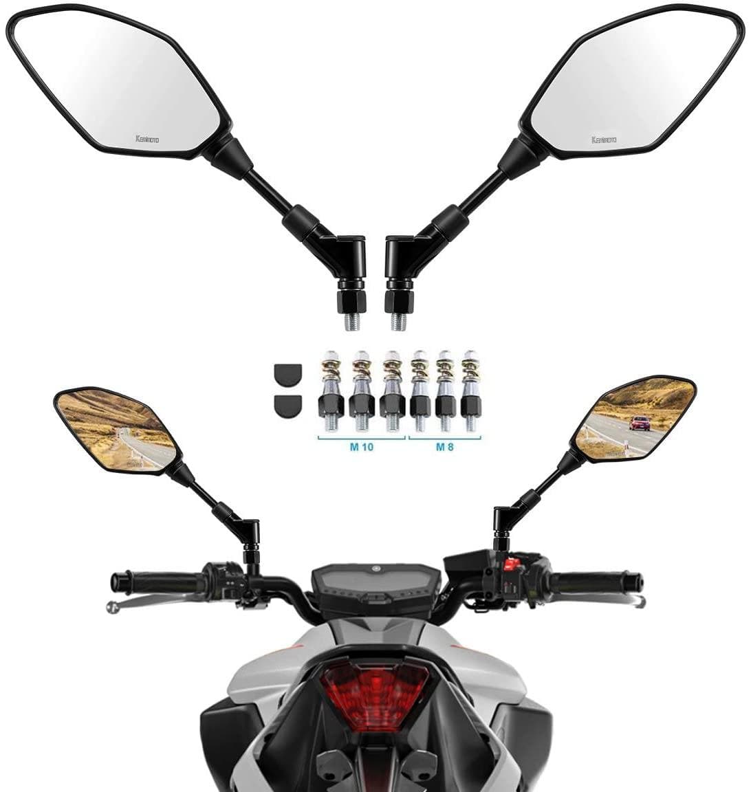 KEMIMOTO Rear View FYAMT065 specchietti moto 8/10 mm antivibrazione